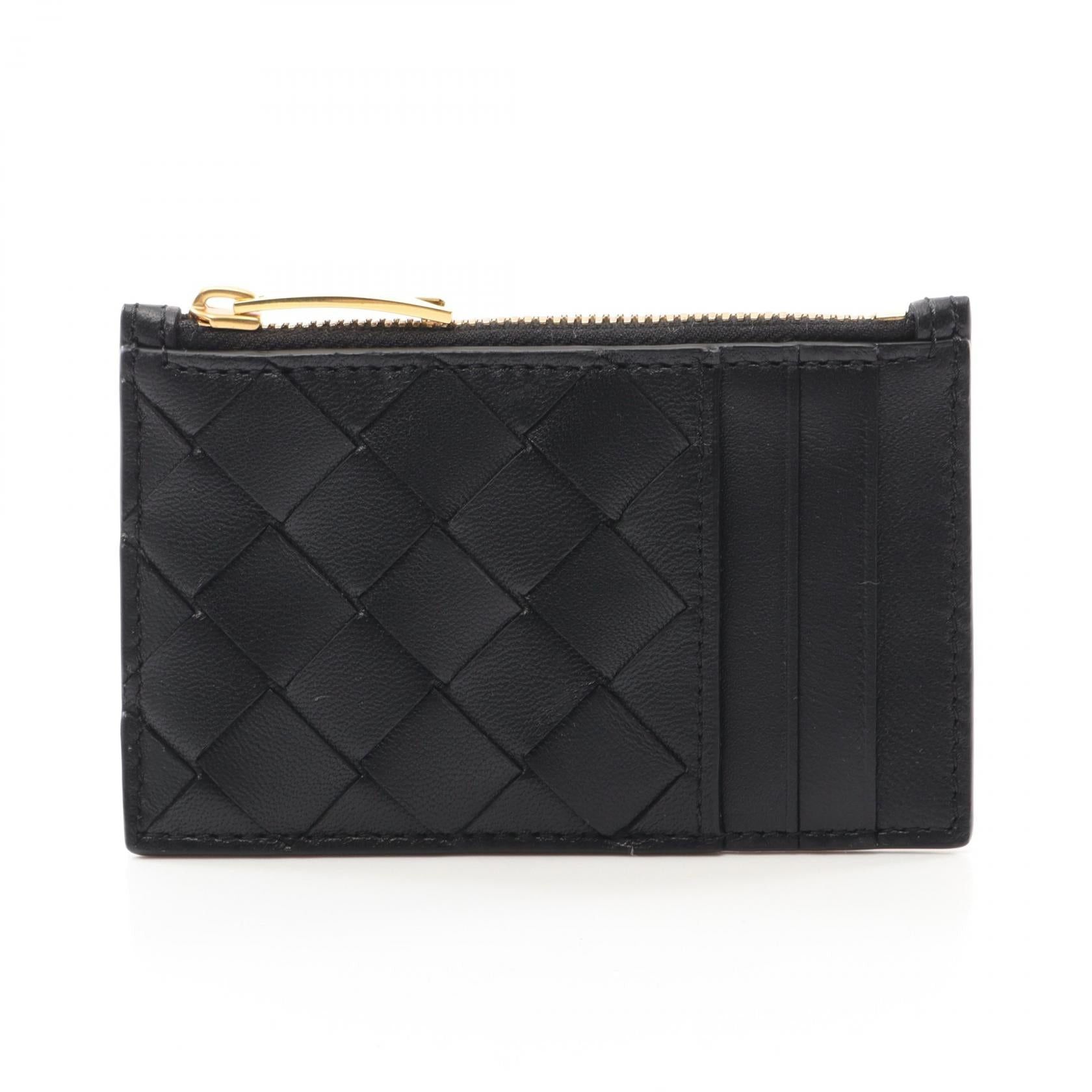 Bottega Veneta Bottega Veneta Intrecciato Card Case Leather Black Size ONE SIZE - 1 Thumbnail