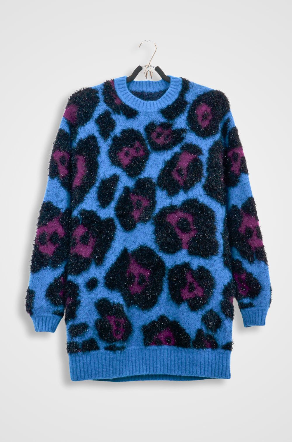 Marc Jacobs Marc Jacobs Fuzzy Leopard Sweater Blue Purple M Size M / US 6-8 / IT 42-44 - 1 Thumbnail