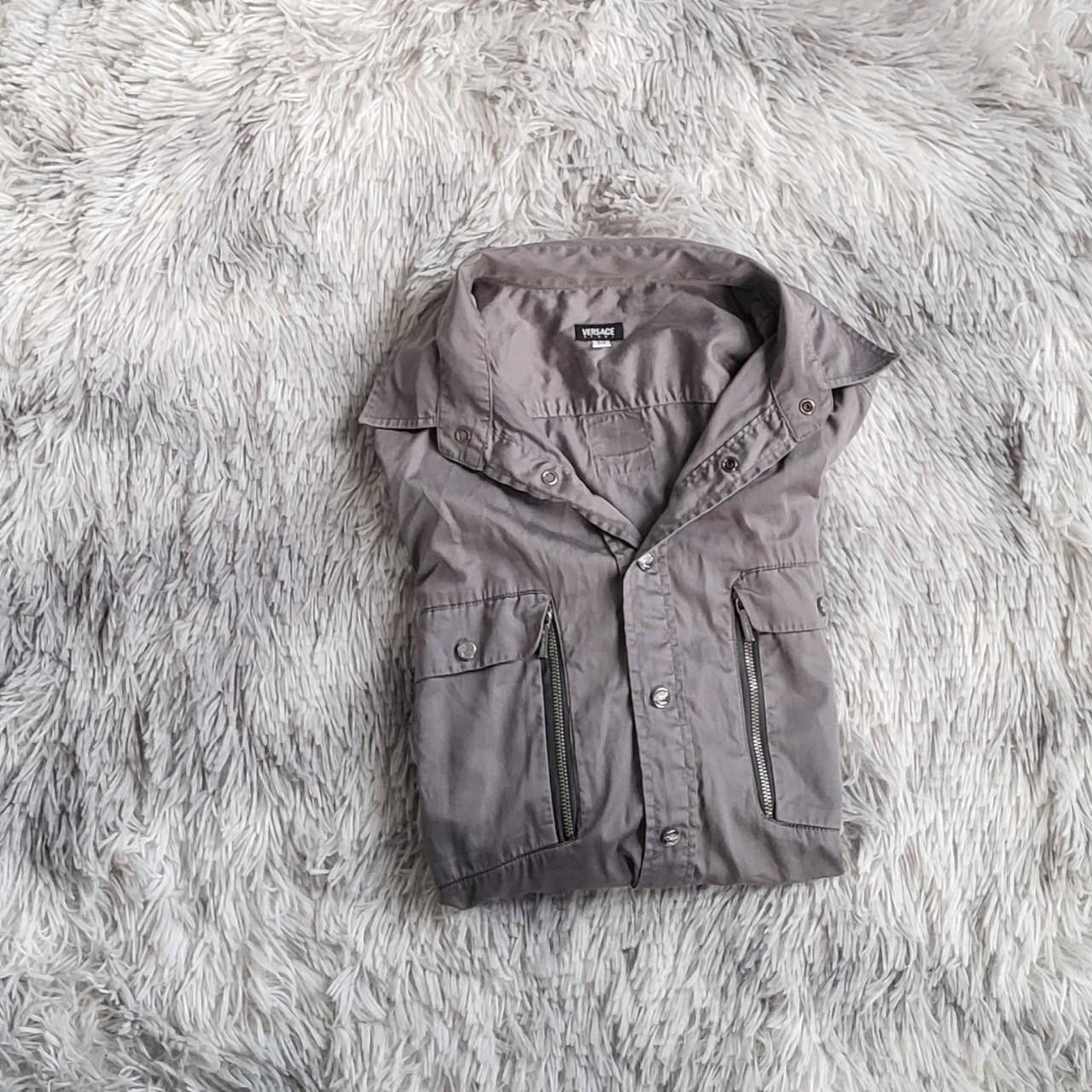Versace Versace Men's Grey shirt - Vintage - Y2K - Size M Size US M / EU 48-50 / 2 - 5 Thumbnail