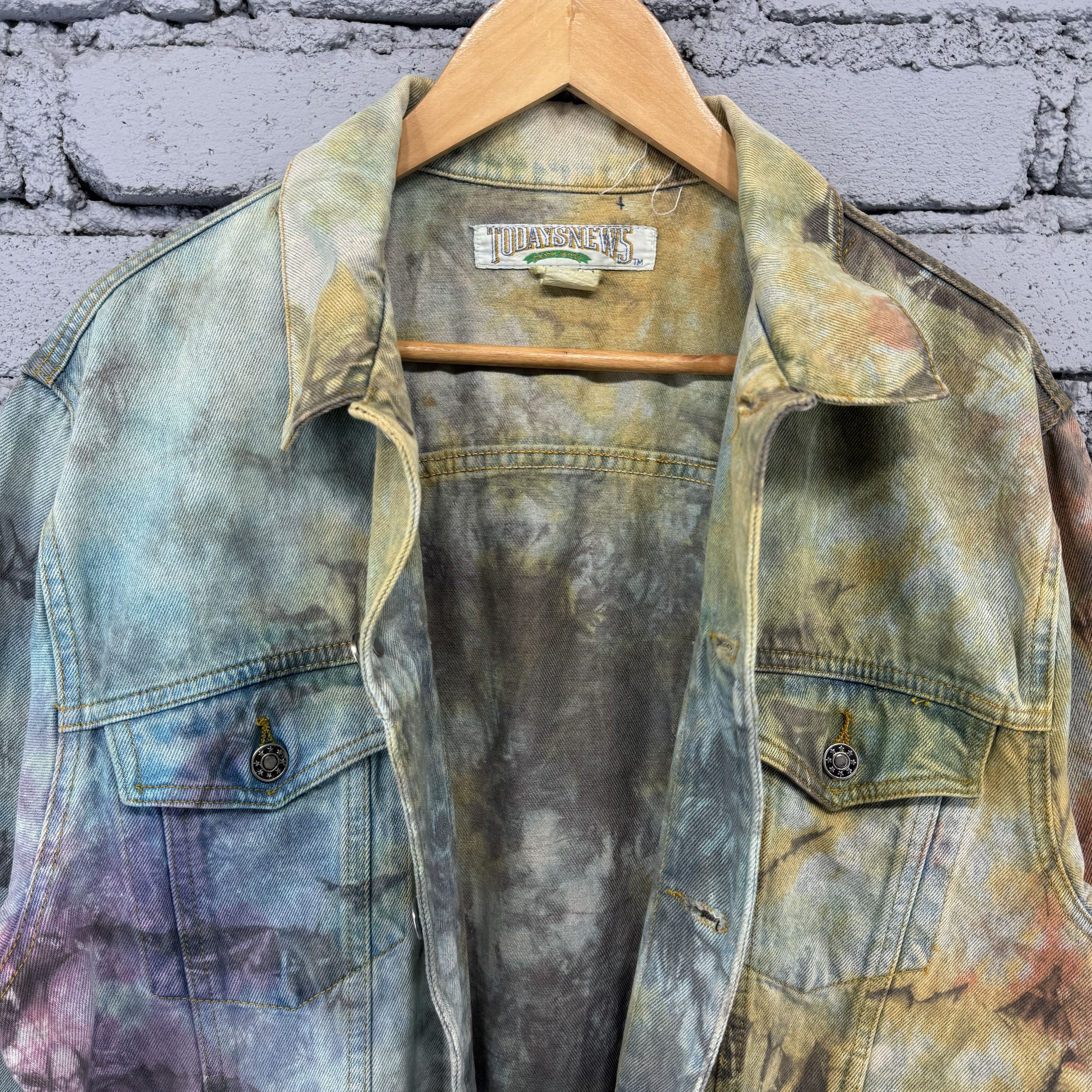 Vintage Vintage Todaysnews Denim Jacket Tye Die Streetwear Size US M / EU 48-50 / 2 - 6 Thumbnail