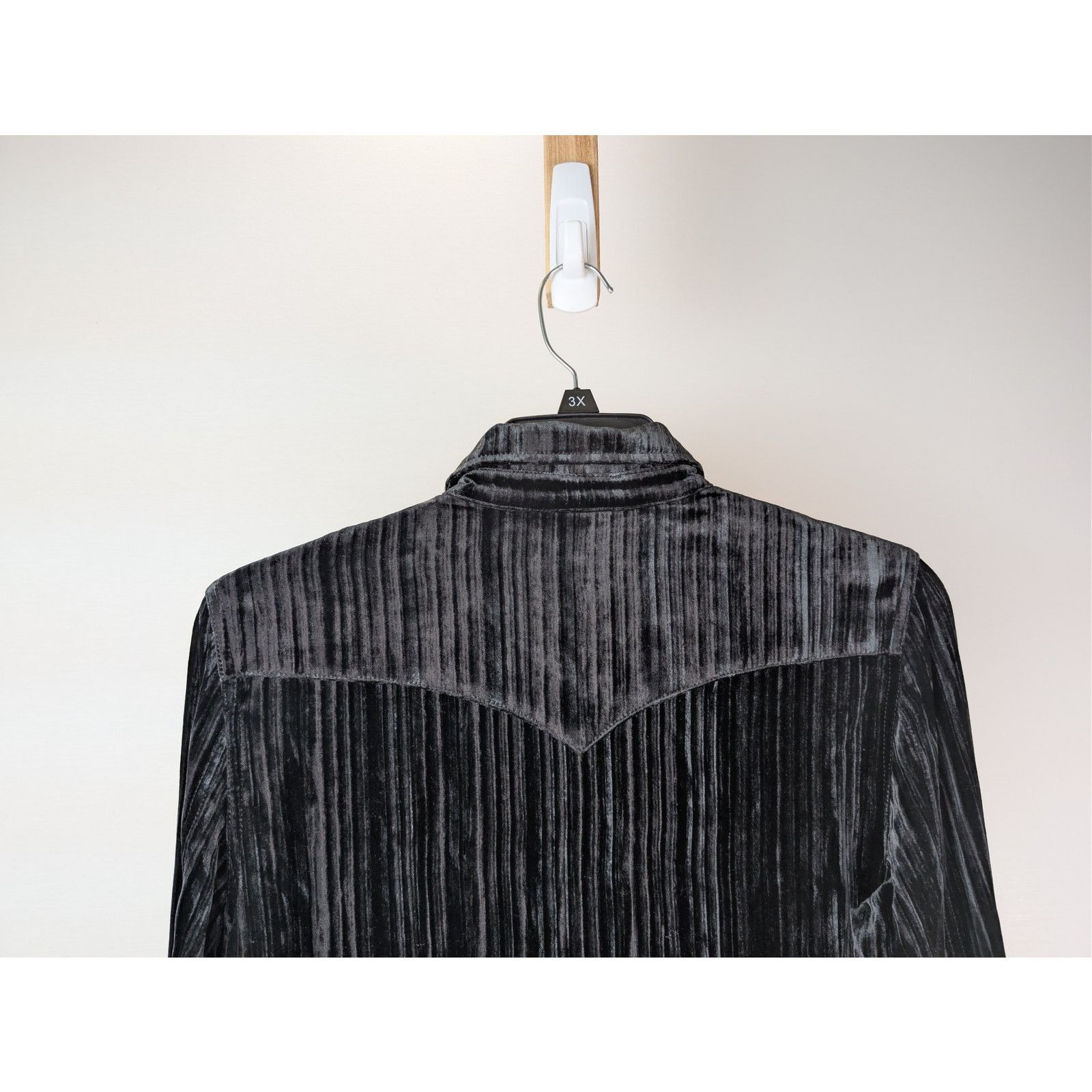 Saint Laurent Paris o1rshd1 CC20 Devore Ribbed Velvet Classic Western Shirt Size US M / EU 48-50 / 2 - 11 Thumbnail