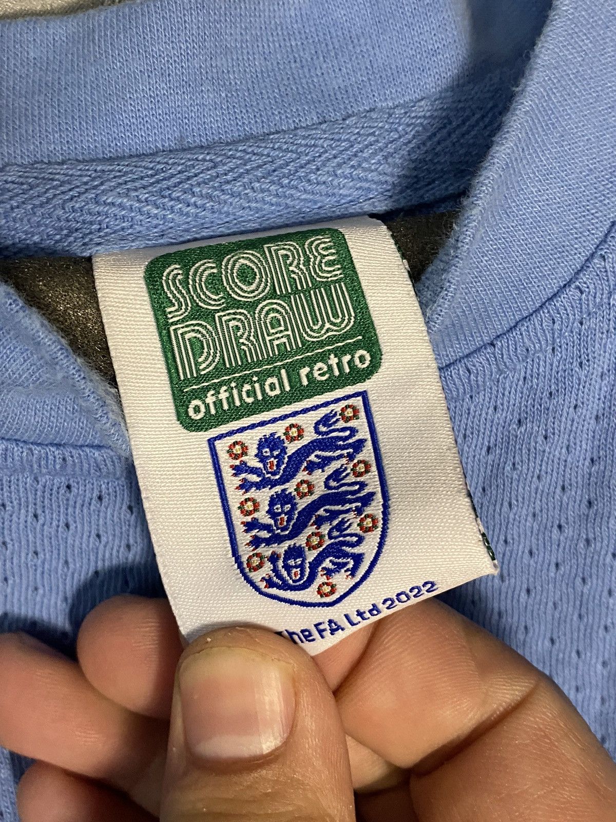 Vintage Vintage England Score Draw Soccer Jersey Drill Size US L / EU 52-54 / 3 - 2 Thumbnail