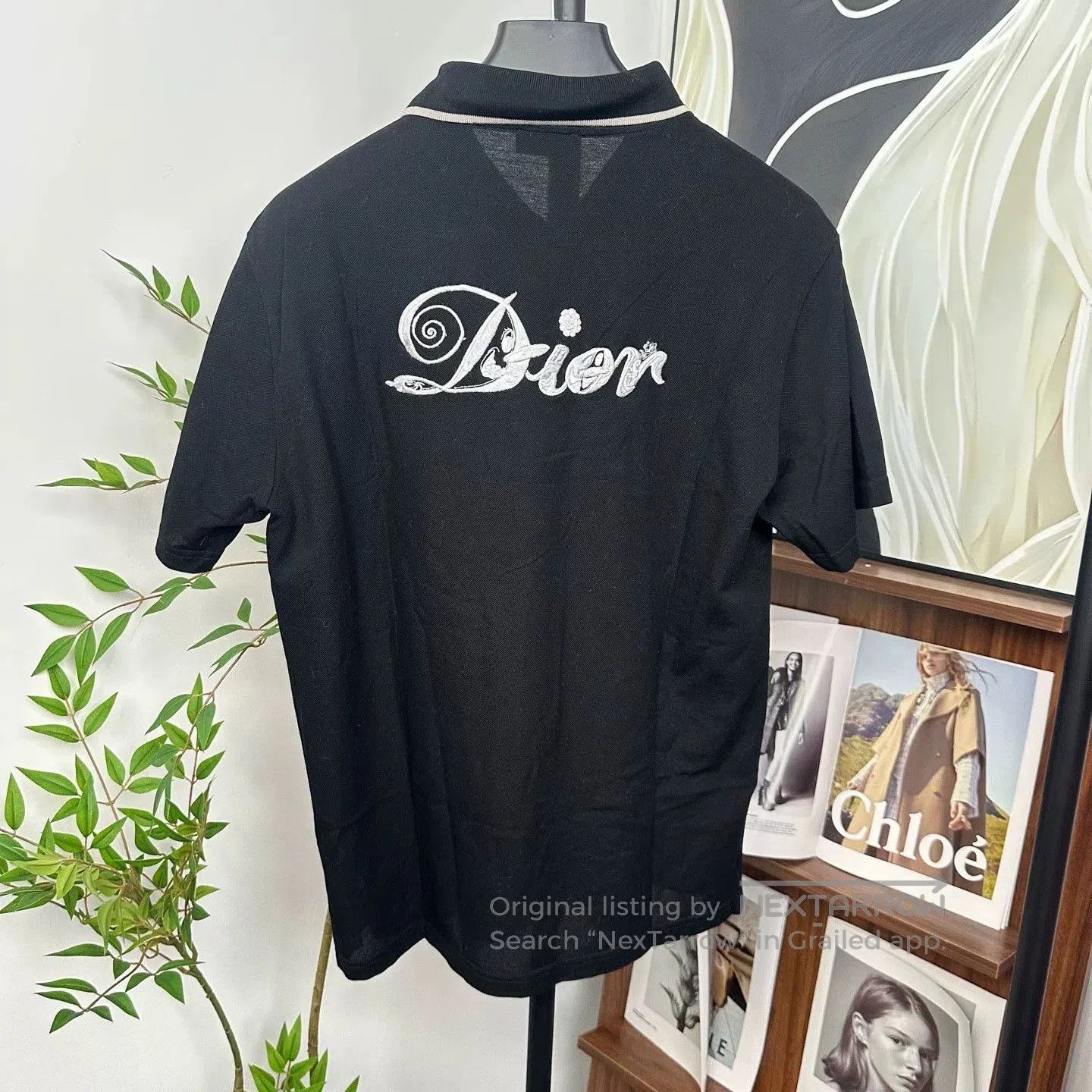 Japanese Brand DIOR x KENNY SCHARF Black Poker Print Polo Tee. Size US M / EU 48-50 / 2 - 1 Thumbnail