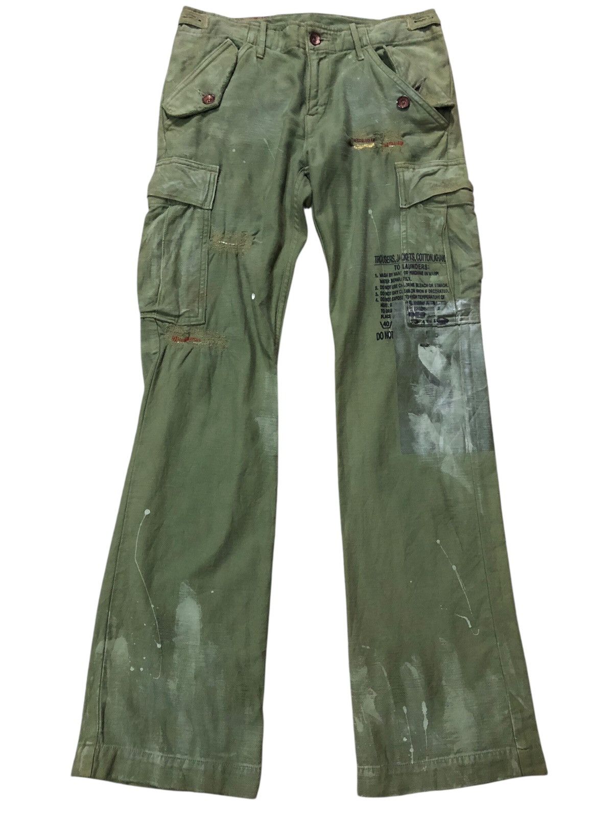 Johnbull john Bull Kojima Flare cargo Lgb inspired Military Pante Size 28" / US 6 / IT 42 - 1 Thumbnail