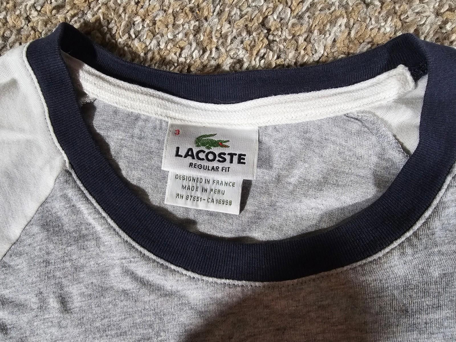 Lacoste Lacoste Sz 3 Regular Fit Tshirt Size US M / EU 48-50 / 2 - 3 Thumbnail