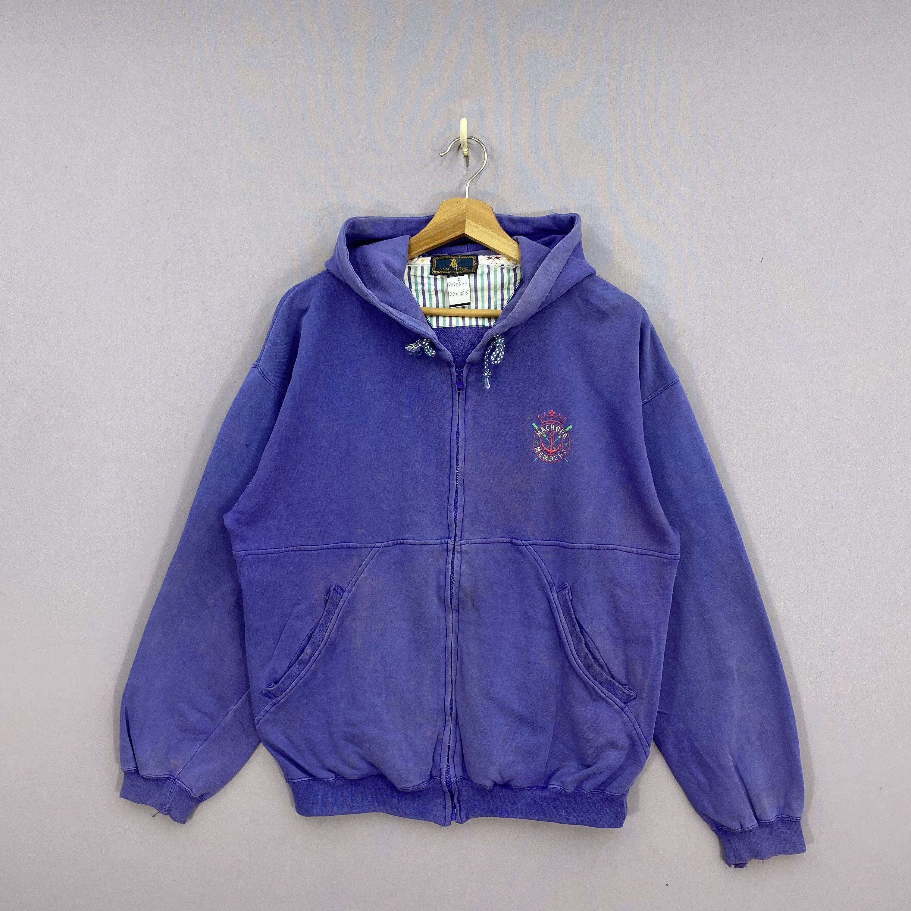 Japanese Brand Vintage 90s Mac Hope Zip Up Hoodie Faded Purple Sweatshirt Size US M / EU 48-50 / 2 - 2 Thumbnail