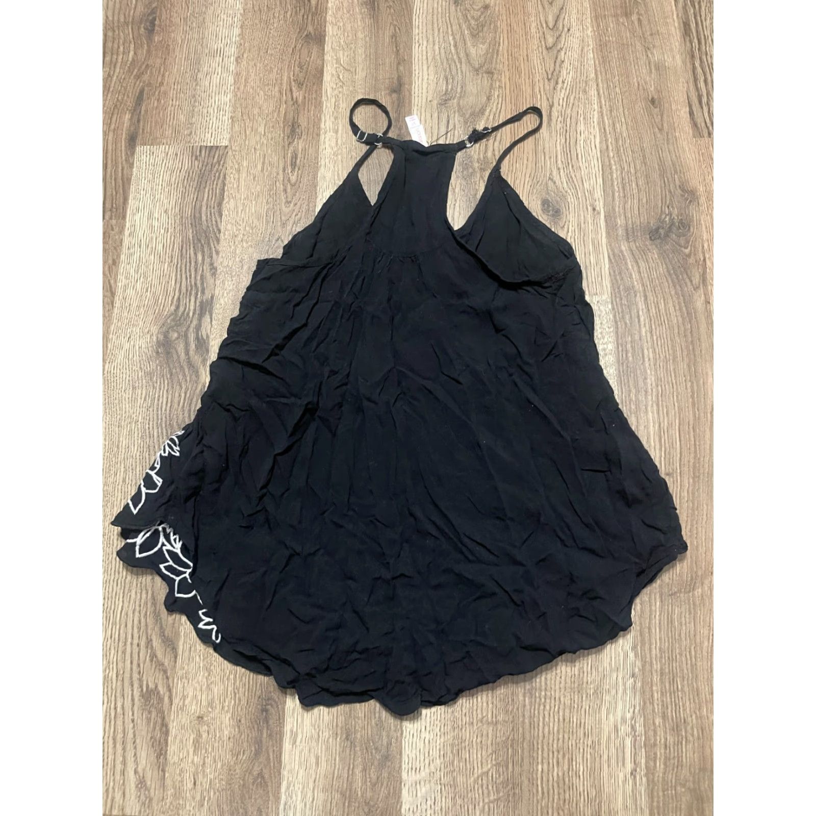 Vintage Xhilaration Tank Top Women's Size Small Black White Floral Sleeveless Size S / US 4 / IT 40 - 2 Thumbnail