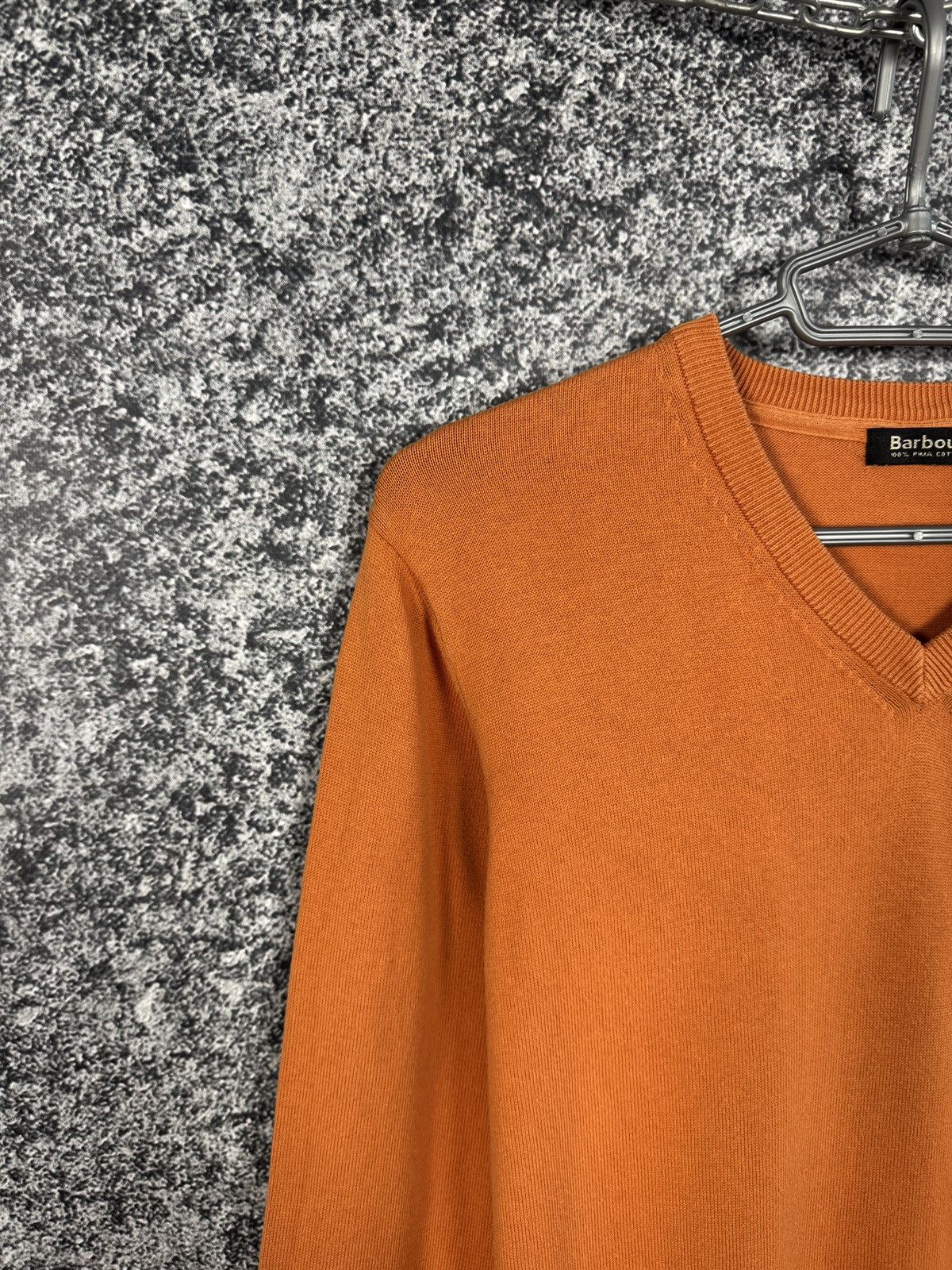Barbour Barbour Kelso V-Neck Burnt Orange Sweater Pullover Size M Size US M / EU 48-50 / 2 - 3 Thumbnail