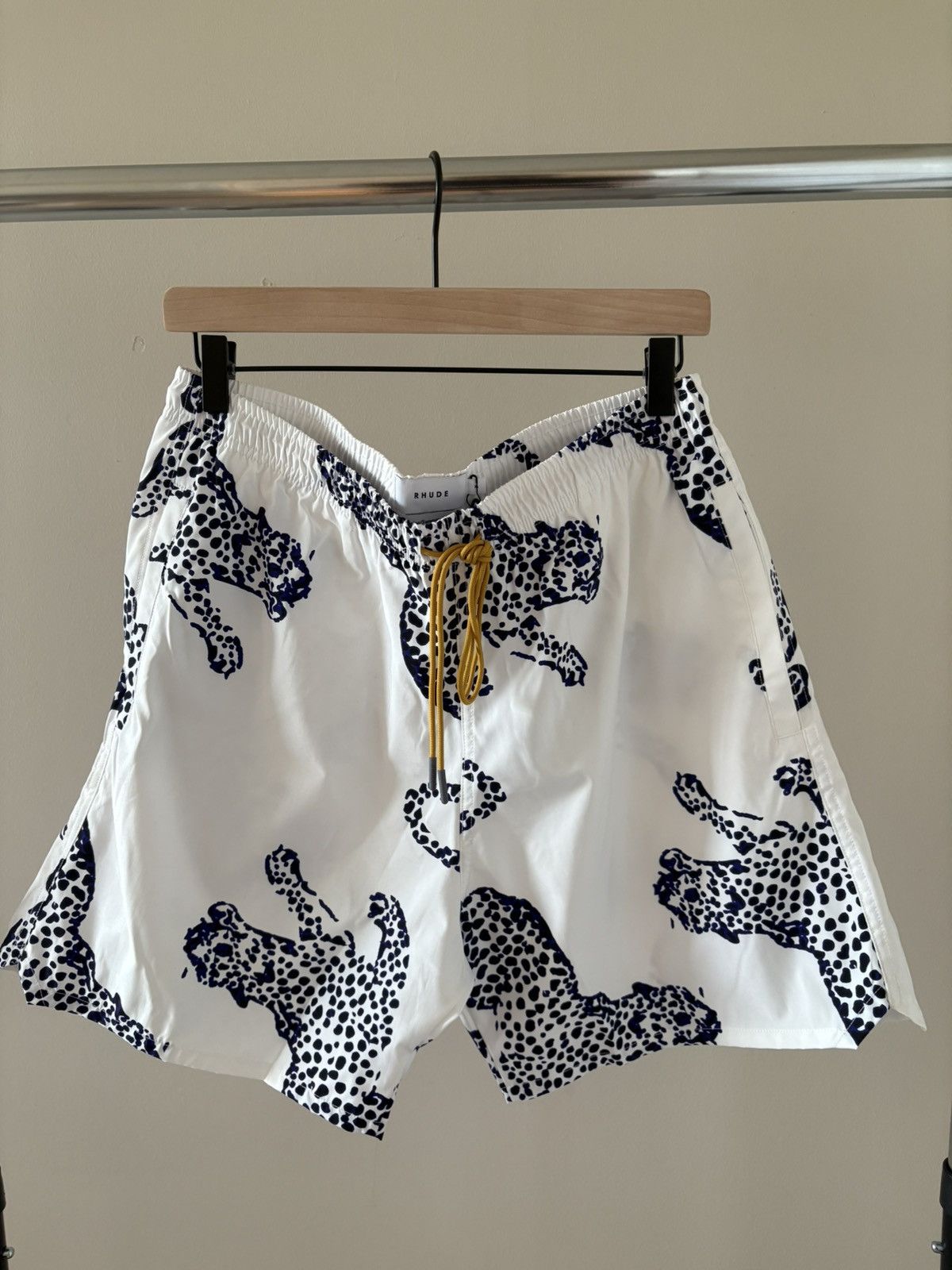 Rhude Leopard swim shorts