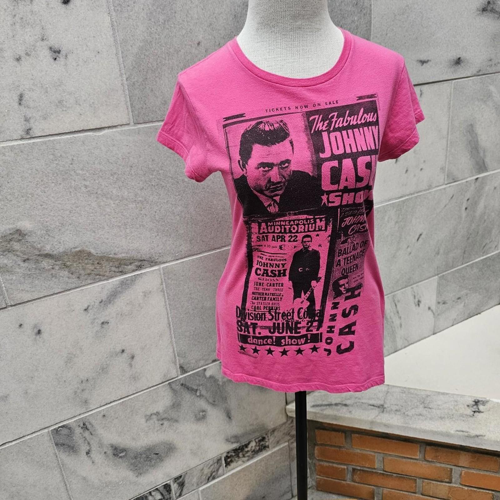 Other Women's Pink Johnny Cash T-shirt Size L / US 10 / IT 46 - 7 Thumbnail