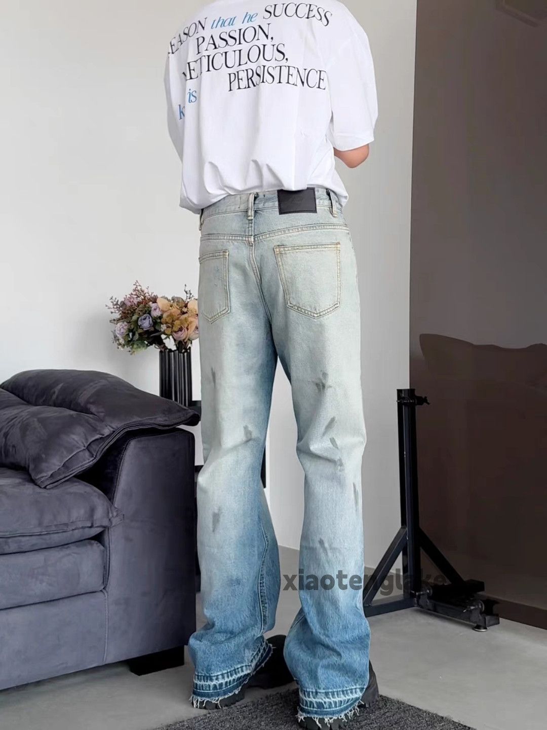 Jean × Vintage washed faded damaged ripped punk grunge jeans Size US 30 / EU 46 - 4 Thumbnail