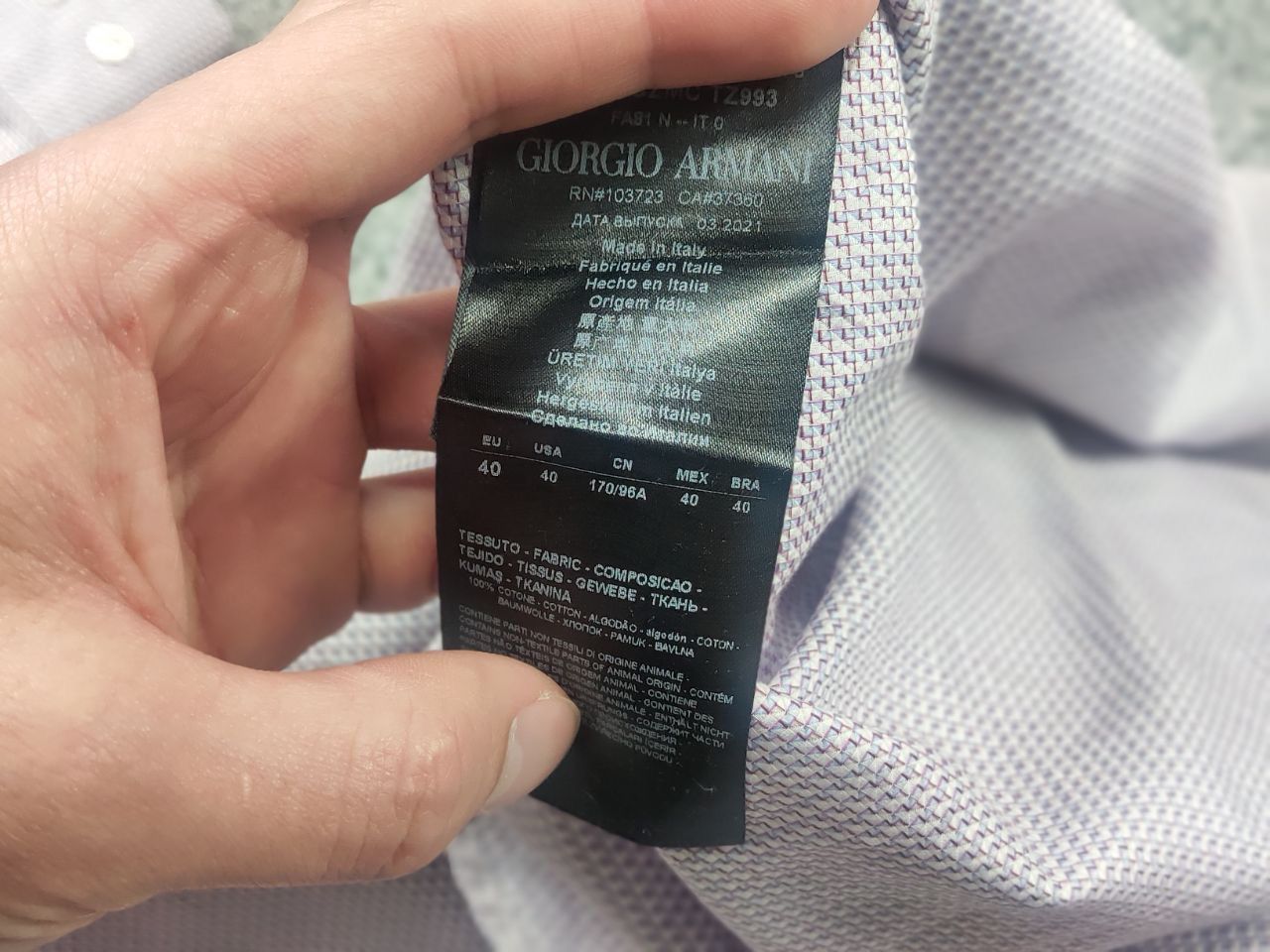 Giorgio Armani Giorgio Armani Designer Structure Dress Long sleeve Shirt Size US M / EU 48-50 / 2 - 15 Thumbnail