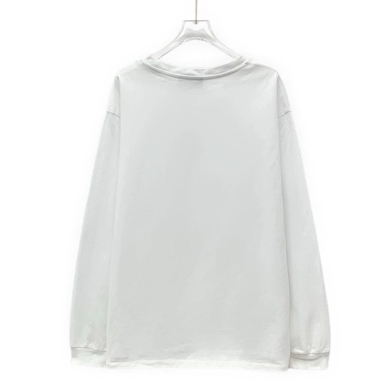 Gucci Gucci White logo embroidered cotton round-neck long-sleeved Size US M / EU 48-50 / 2 - 2 Thumbnail