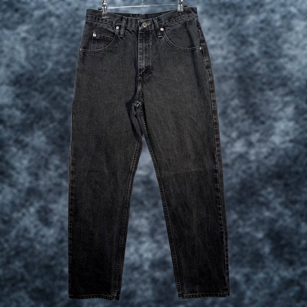 Wrangler VINTAGE Wrangler Mens Size 30 x 32 Black Denim Jeans Relaxed Fit Jeans Mens 30 Black Denim 5-Pocket Wrangler Relaxed Straight Fit Cotton Denim Size US 30 / EU 46 - 1 Thumbnail