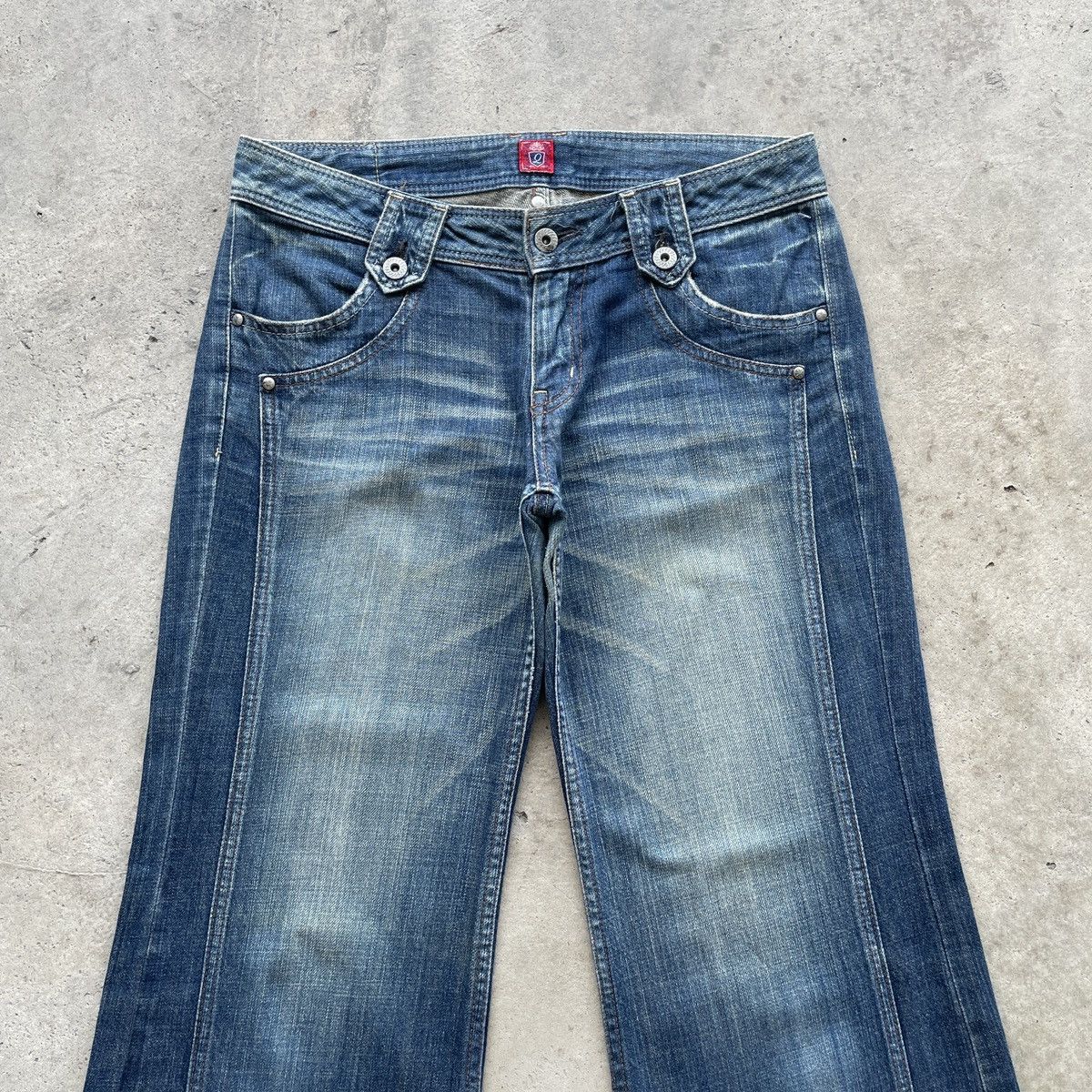 Japanese Brand Vintage Japanese FLARE Faded BOOTCUT Jeans Denim Pants RARE Size US 32 / EU 48 - 4 Thumbnail