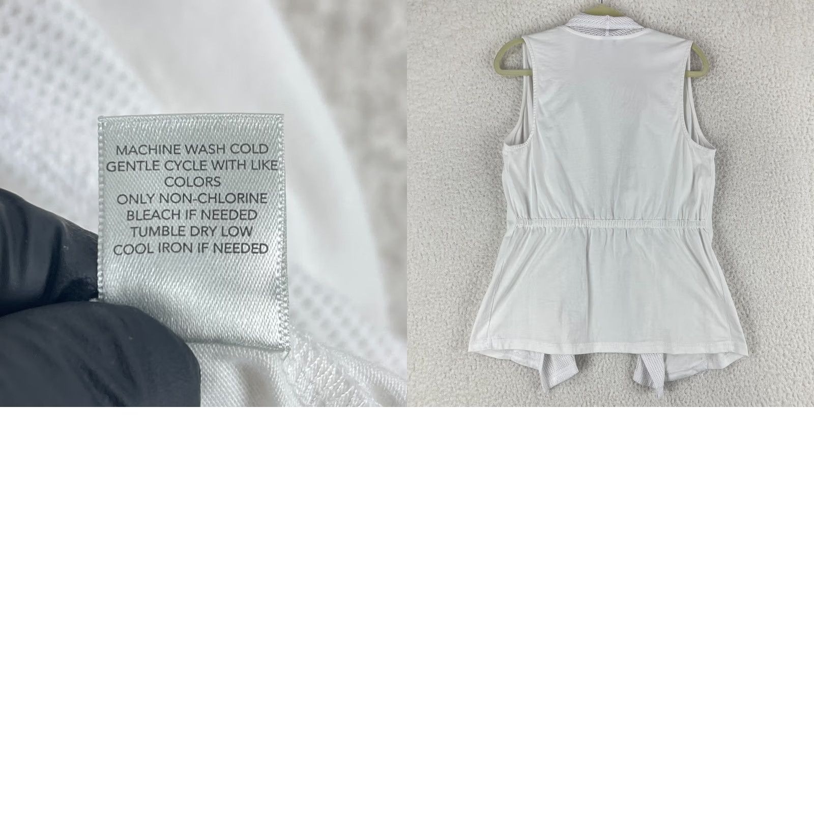 Vintage Christopher Banks Cardigan Womens Small White Sleeveless Open Front Travel Size S / US 4 / IT 40 - 8 Thumbnail