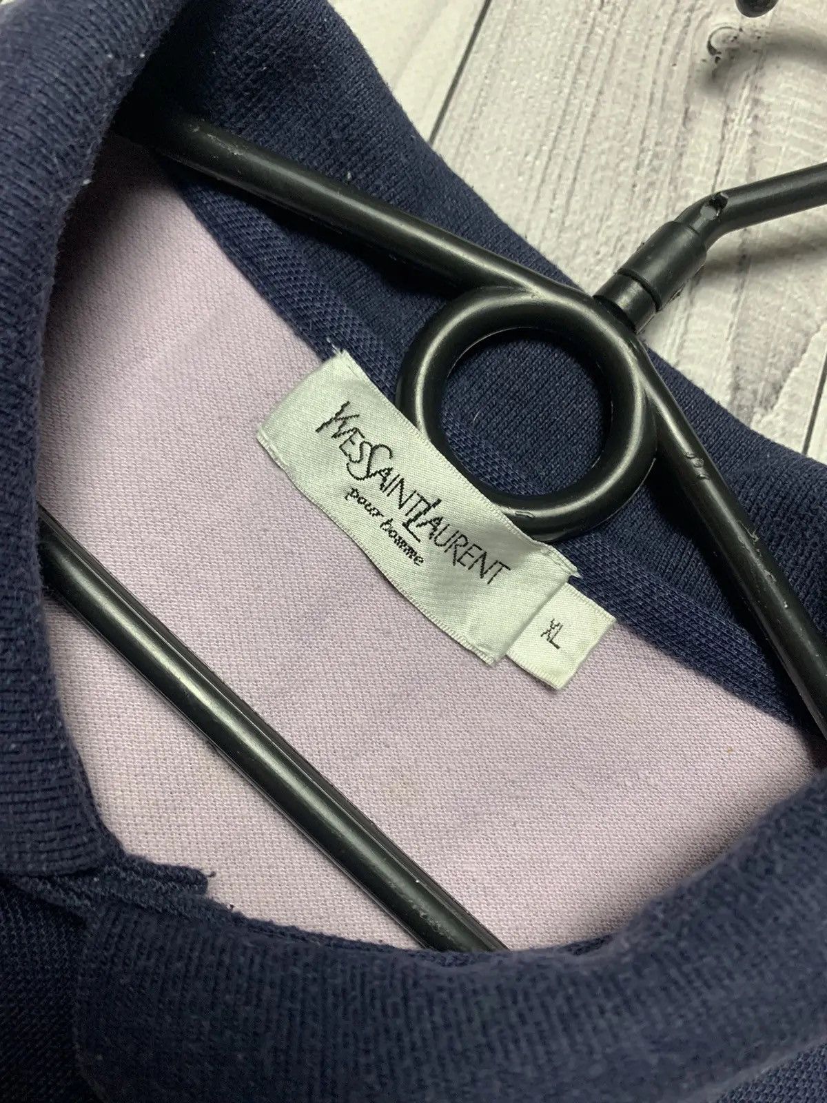 Yves Saint Laurent Vintage polo Yves Saint Laurent big central logo purple L/XL Size US XL / EU 56 / 4 - 5 Thumbnail