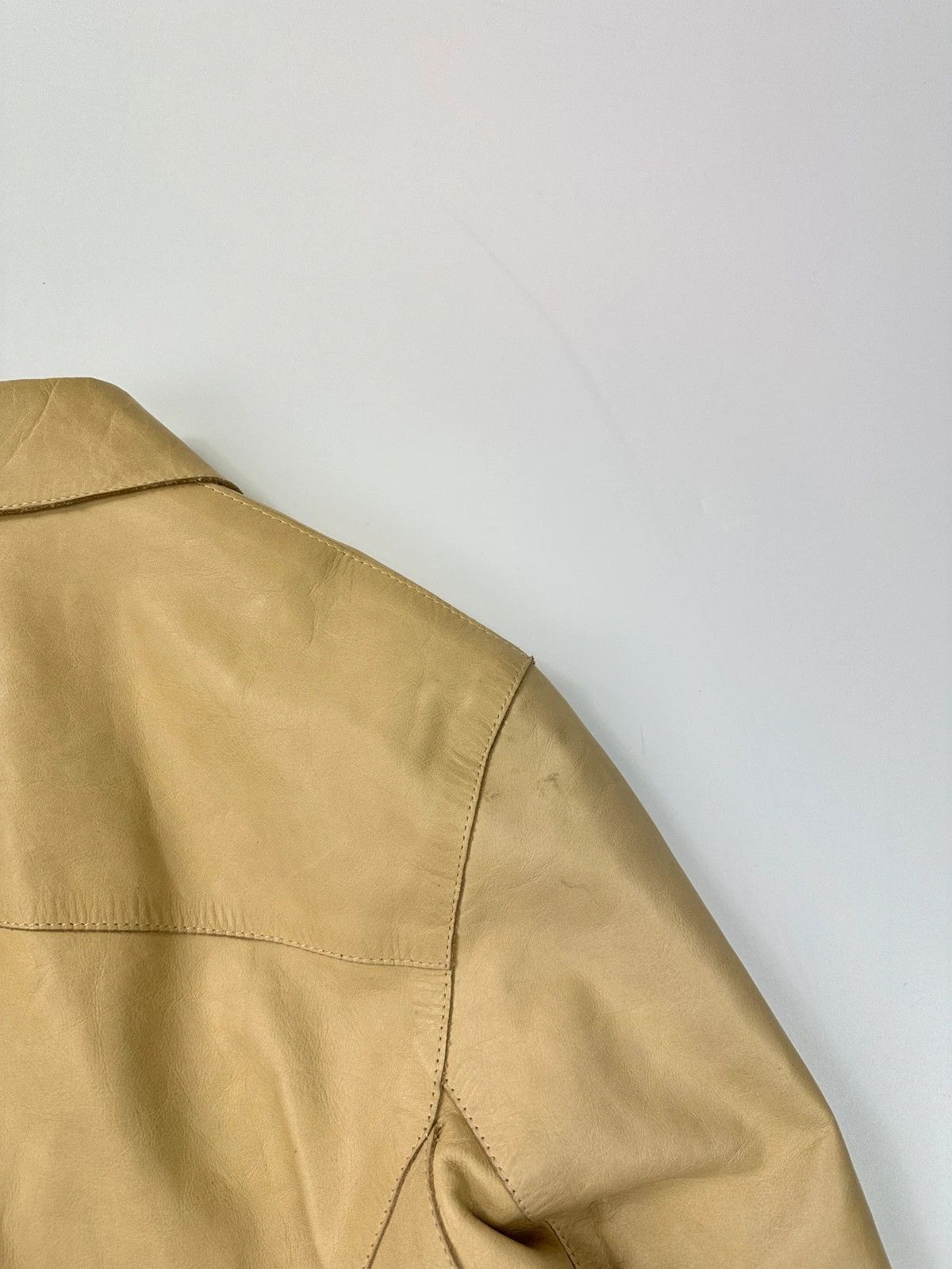 Prada Prada Milano SS99 Beige Leather CalfSkin Snap Buttons Jacket Size M / US 6-8 / IT 42-44 - 9 Thumbnail