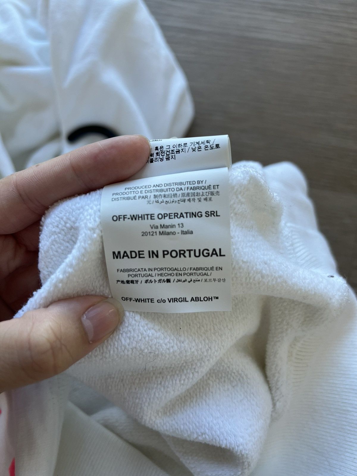 Off-White Off-White Pink/White Cotton Print Incompiuto Hoodie Size US S / EU 44-46 / 1 - 7 Thumbnail