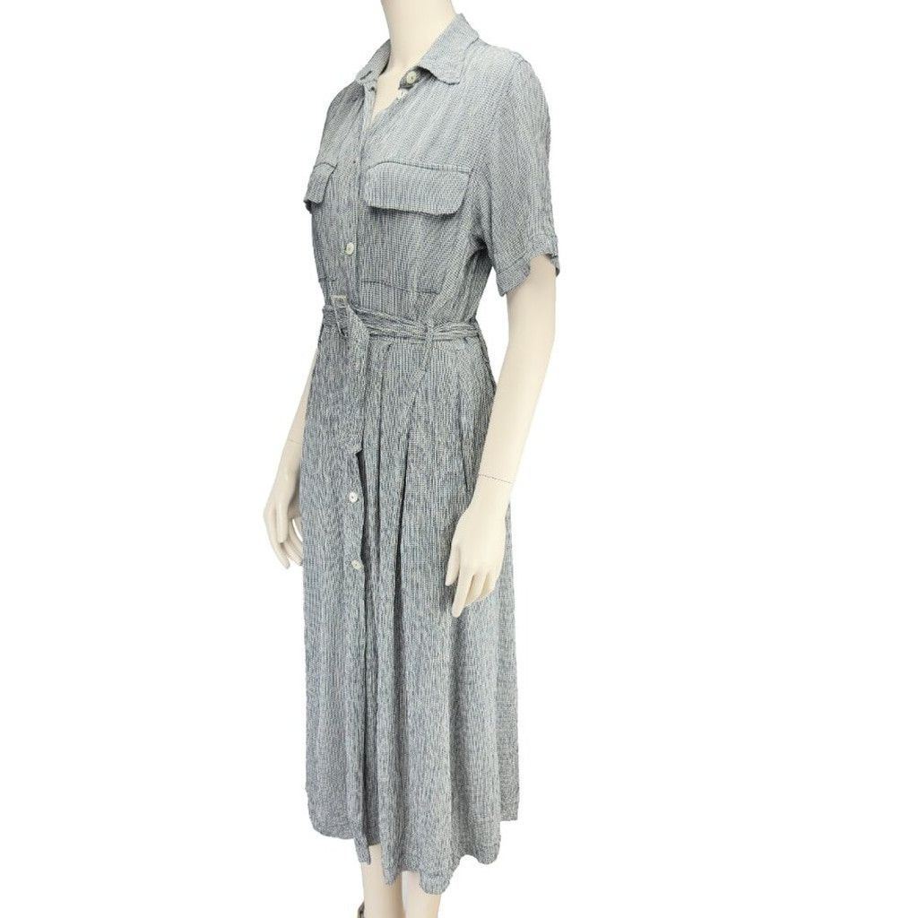 Other OLSEN Crinkle Transitional A-line Button-Down Shirt Dress 38 Size 4XL / US 24-26 - 3 Thumbnail