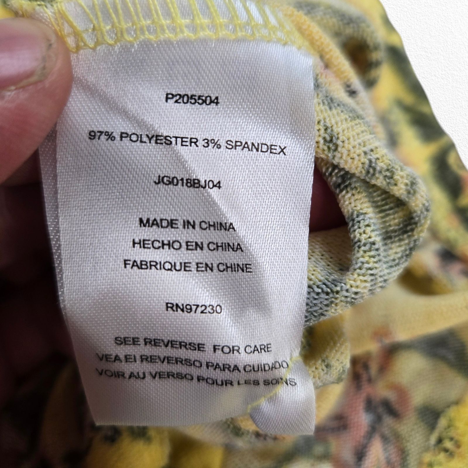 Almost Famous Almost Famous Yellow Floral Womens Crop Top Size Large Size L / US 10 / IT 46 - 8 Thumbnail