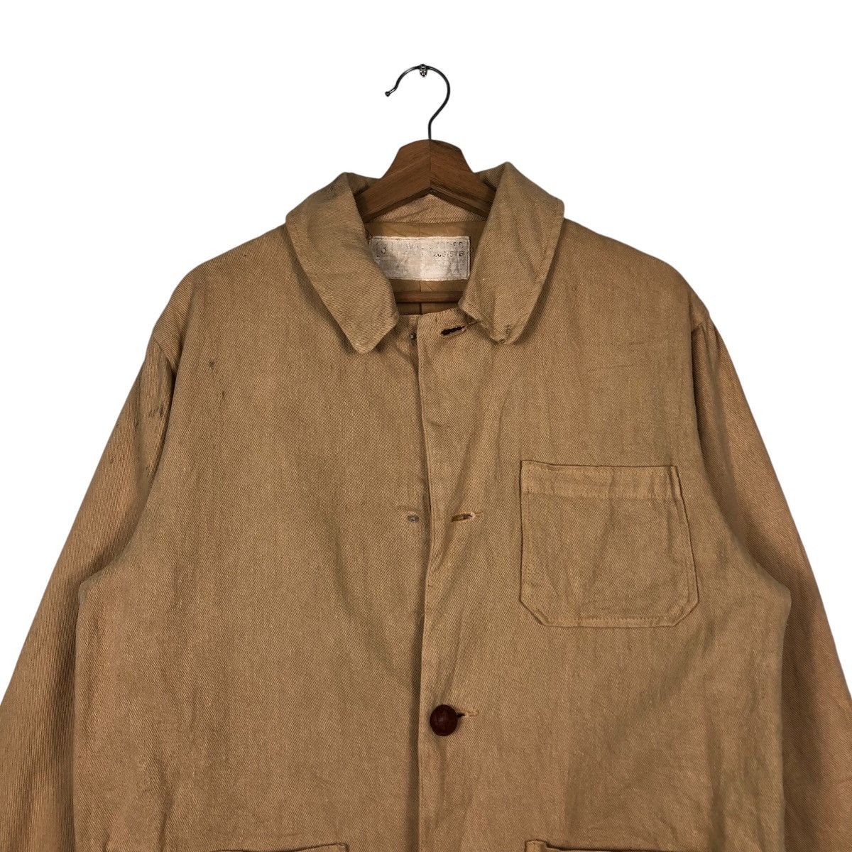 Japanese Brand 📌Vintage Duck Canvas Chore Work Jacket Button 45RPM Design Size US M / EU 48-50 / 2 - 4 Thumbnail