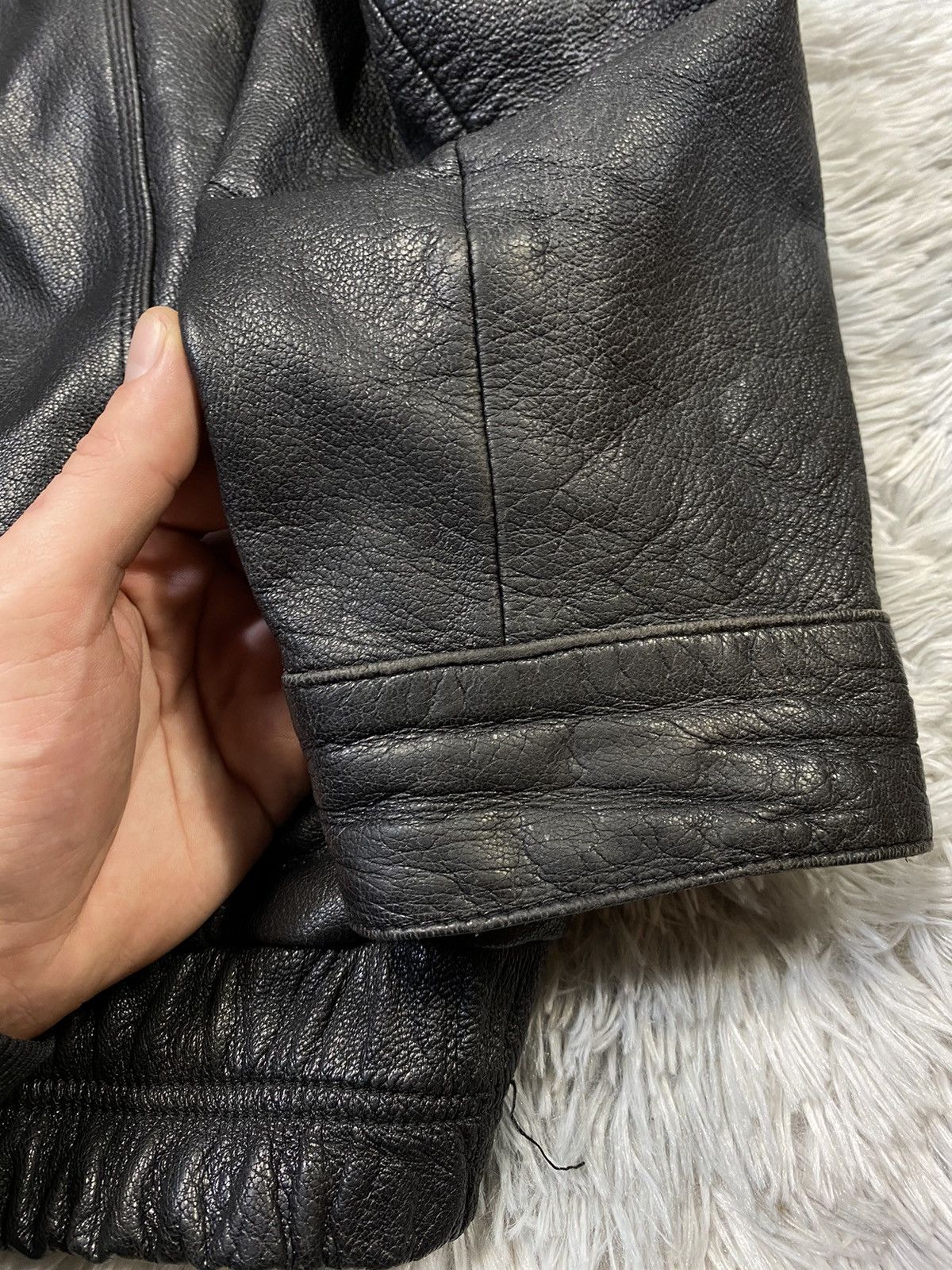 Leather × Vintage Fire Flag Horse Leather Bomber Jacket Japanese Brand Size US L / EU 52-54 / 3 - 3 Thumbnail