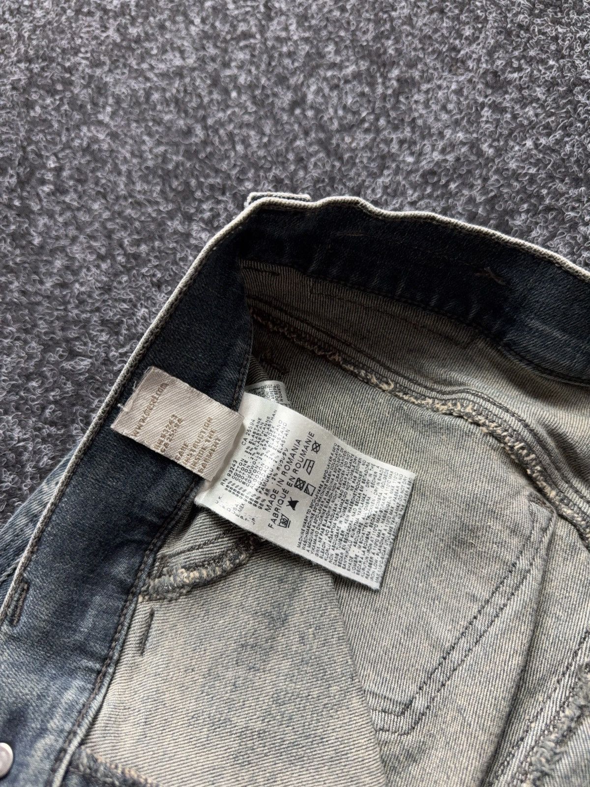 Diesel Diesel Jegonfire Opium 00s Y2K Faded Biker Skinny Jeans W27 Size 27" / US 4 / IT 40 - 10 Thumbnail