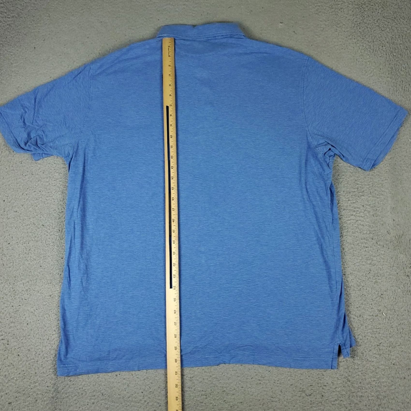 Peter Millar Peter Millar Polo Shirt Mens 2XL Blue Striped Cotton Short Sleeve Polo Shirt Polo Mens 2XL Blue Striped Cotton Short Sleeve Size US XXL / EU 58 / 5 - 4 Thumbnail