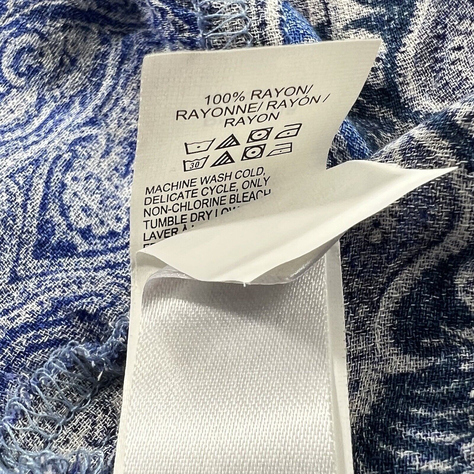 Lucky Brand Lucky Brand Blue & White Blouse Lightweight Top Size M / US 6-8 / IT 42-44 - 12 Thumbnail