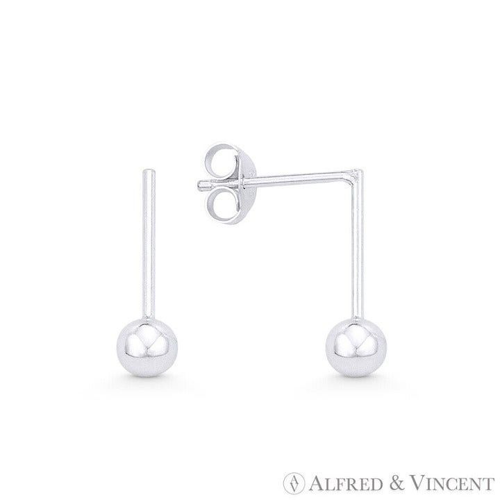 Other Polished Ball Bead Drop Earrings w/ Push-Back Posts Size ONE SIZE - 1 Preview