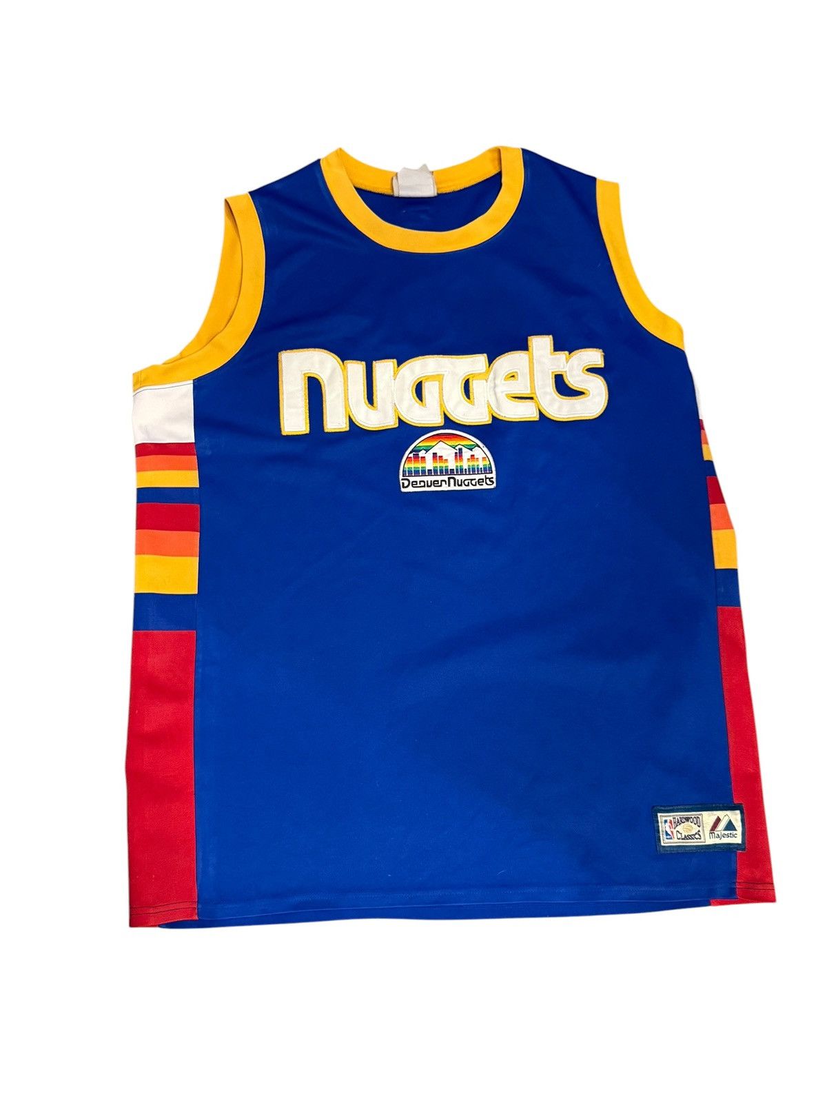Majestic Denver Nuggets Jersey Mens 2XL Blue NBA Hardwood Classics Size US XXL / EU 58 / 5 - 1 Thumbnail