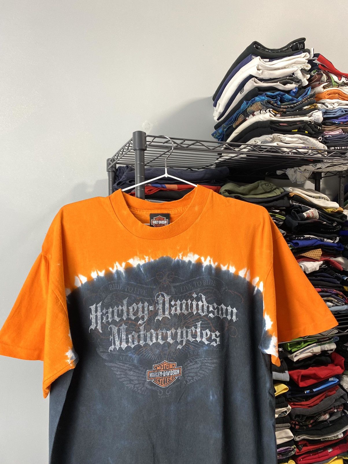 Harley Davidson Rare! Vintage Harley Davidson Liquid Blue Style T Shirt Size US L / EU 52-54 / 3 - 3 Thumbnail
