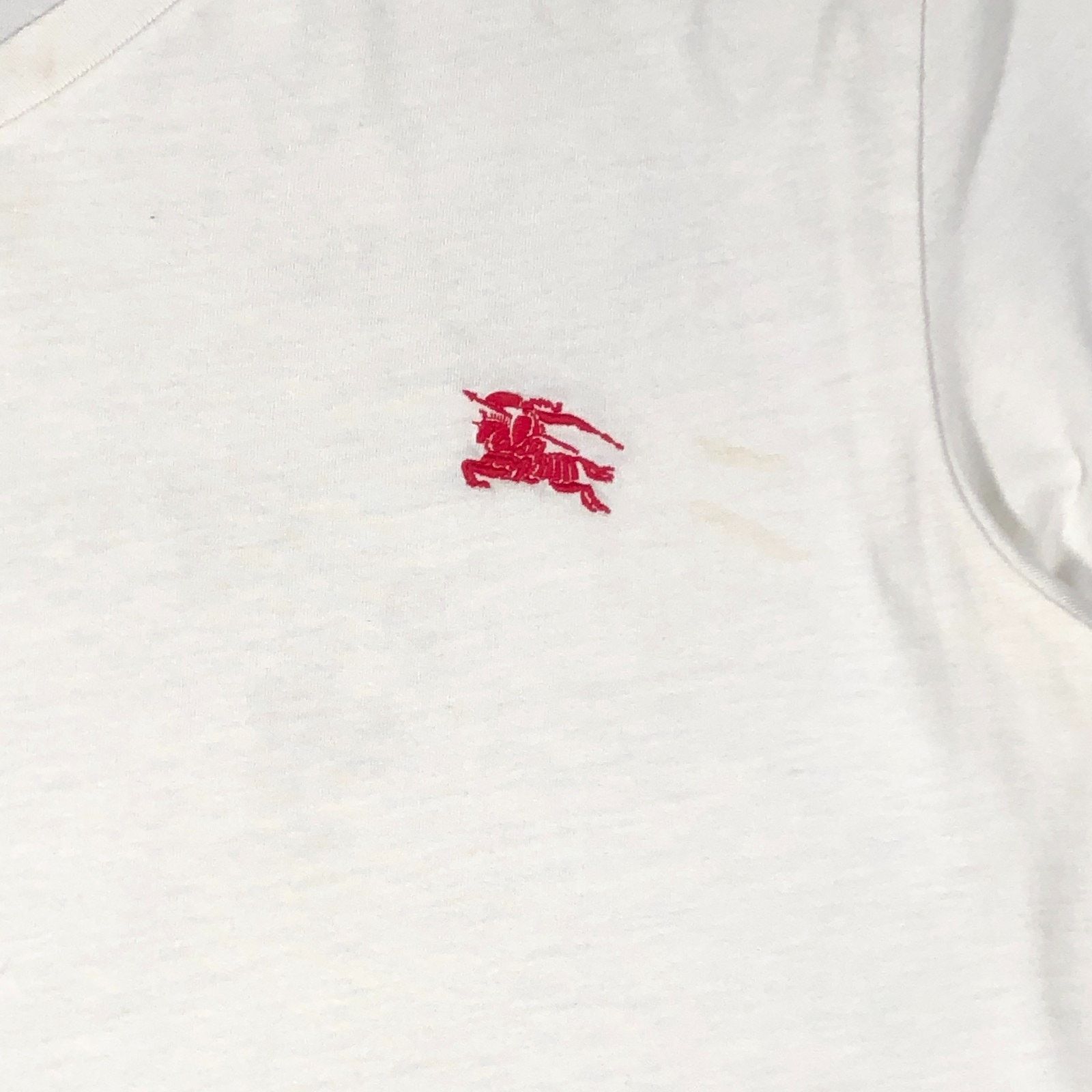 Burberry Burberry London Horse Logo V Neck Tee T Shirt White Size US S / EU 44-46 / 1 - 2 Thumbnail