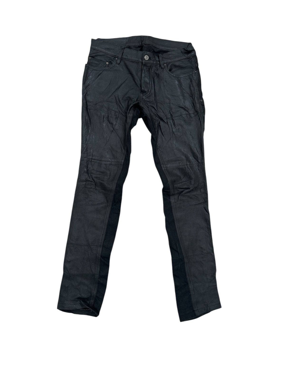 5351 POUR LES HOMMES × Genuine Leather × Tornado Mart 5351 Pour Les Homme Hybric Leather Pant Design Black Fashion Size US 31 - 1 Thumbnail