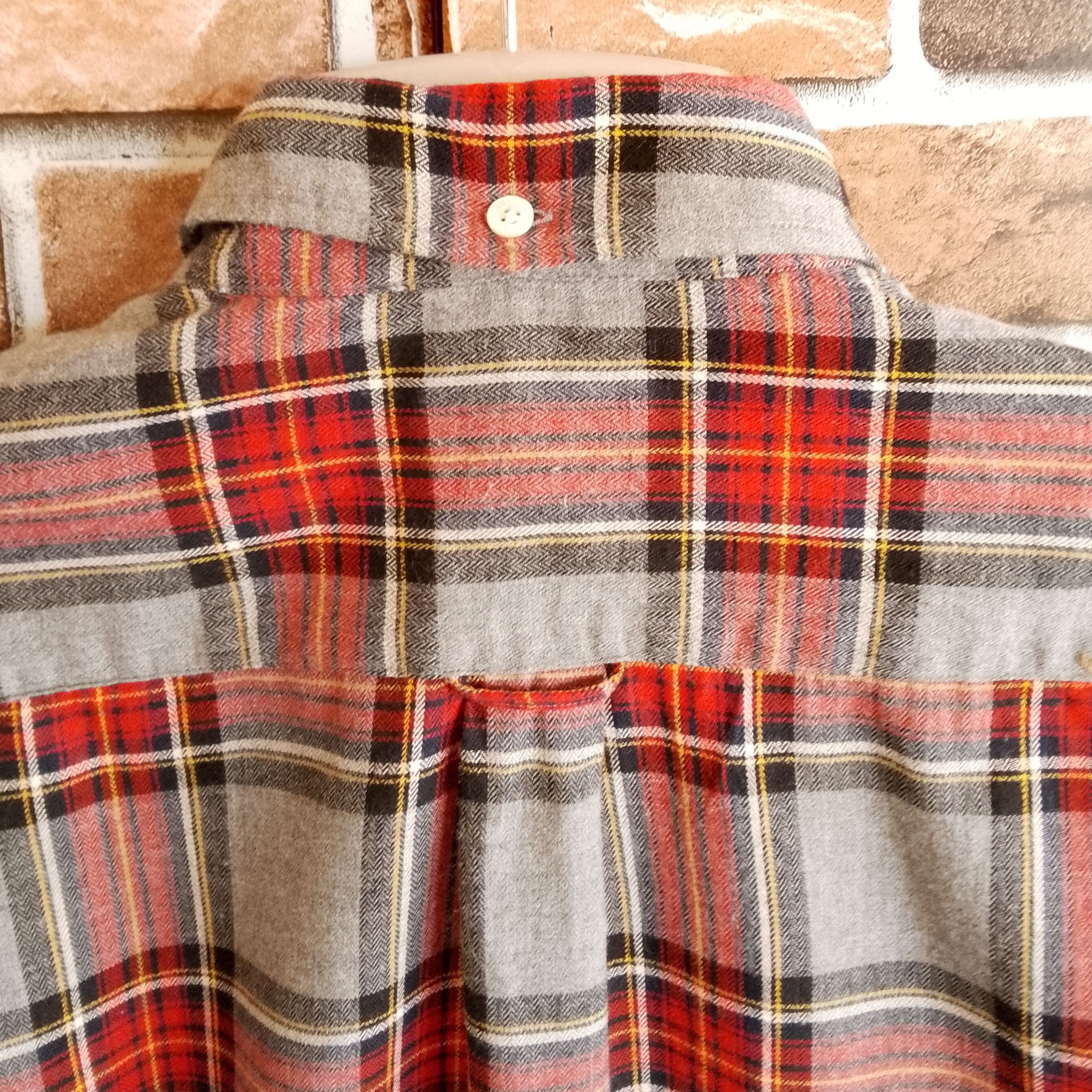 Beams Plus 100% Cotton Red/Gray Gingham Plaid Lightweight Flannel Size US S / EU 44-46 / 1 - 4 Thumbnail