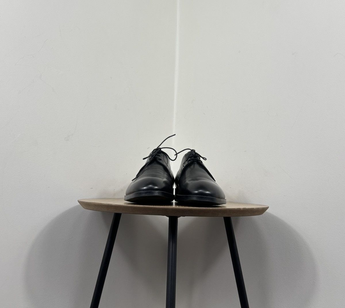 Doucal's Doucal’s Men’s Italian Handmade Black Leather Derby Shoes Size US 7.5 / EU 40-41 - 5 Thumbnail