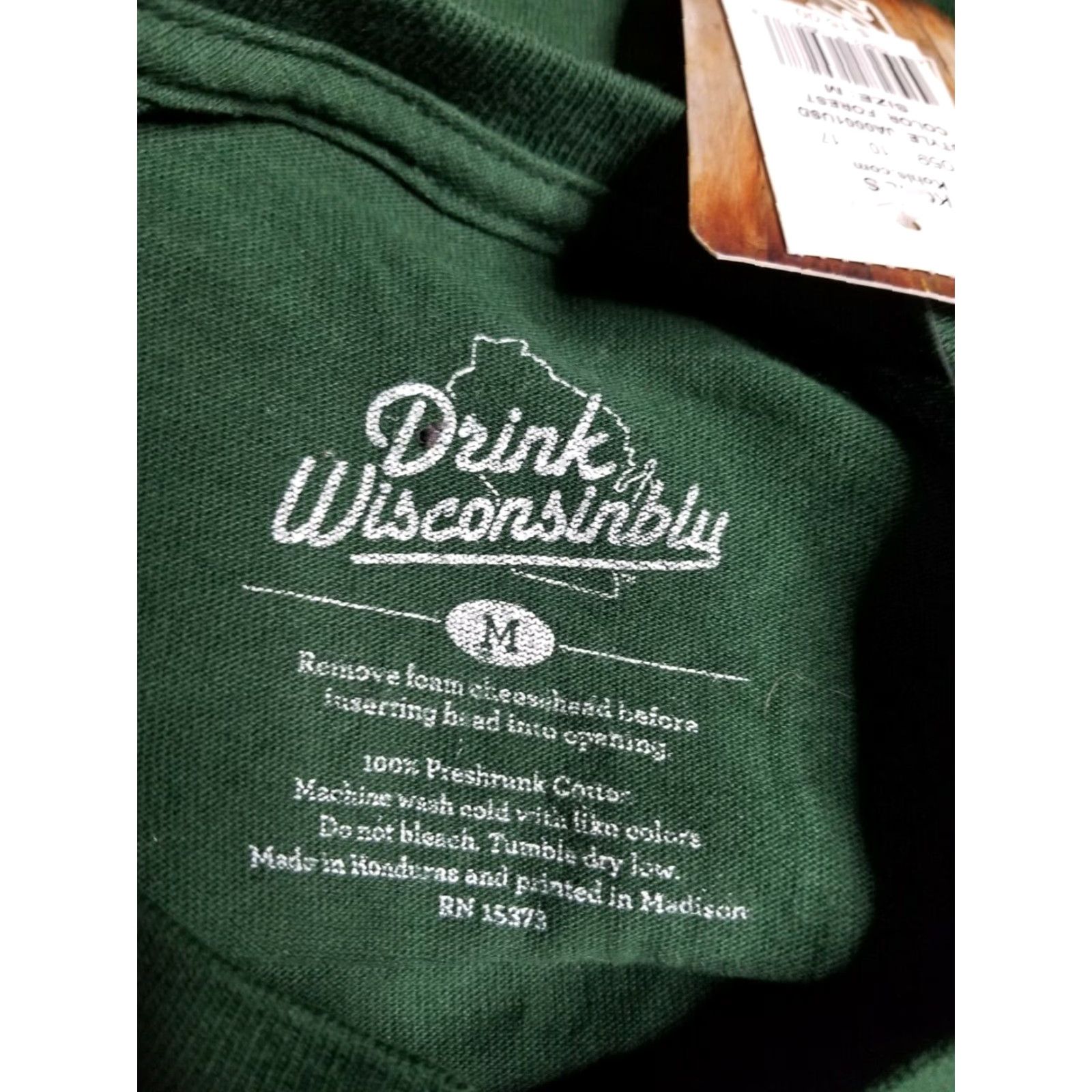 Vintage VINTAGE Drink Wisconsinbly Graphic T-Shirt Adult M Green Short Sleeve Booze Cocktail Beer Mens Size US M / EU 48-50 / 2 - 3 Thumbnail