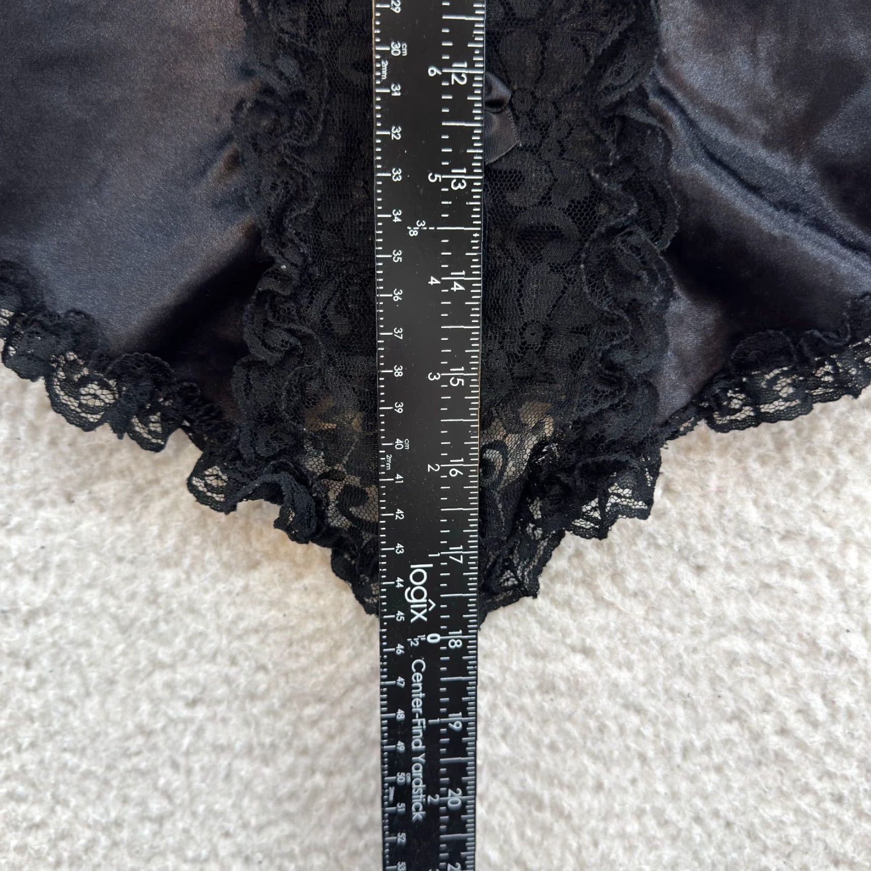 Vintage VINTAGE 90s Camisole Lingerie Top Black Satin Lace Coquette Victorian Femmes M Size M / US 6-8 / IT 42-44 - 5 Thumbnail