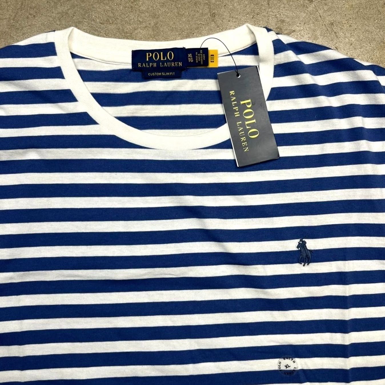 Polo Ralph Lauren Polo Ralph Lauren Striped Short Sleeve Tee Blue Stripes Preppy XL Size US XL / EU 56 / 4 - 2 Thumbnail