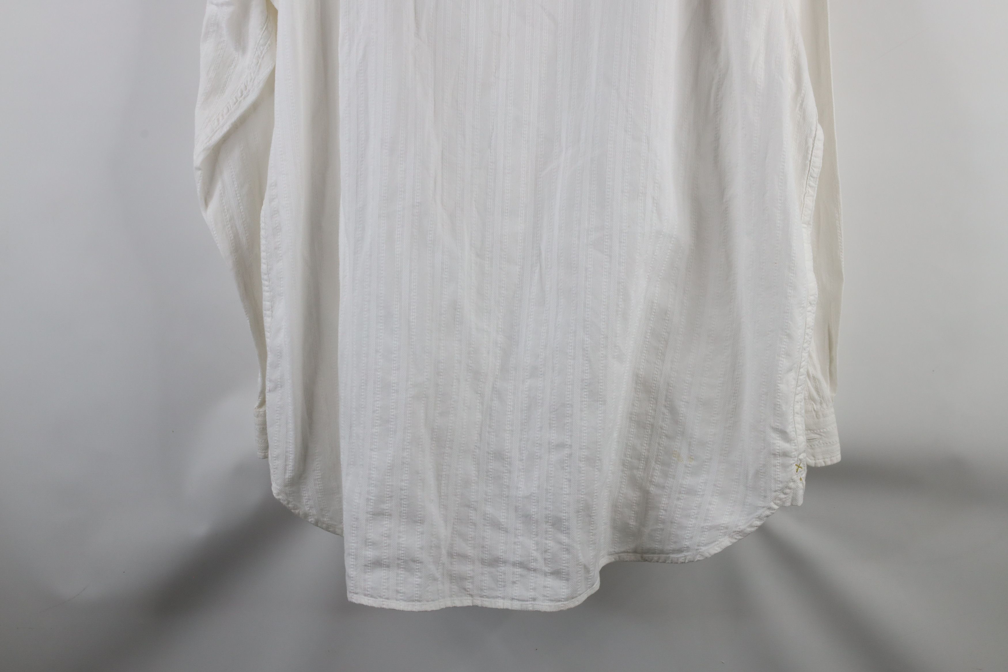 Vintage Vintage 90s Streetwear Collared Button Shirt White Cotton Size US XXL / EU 58 / 5 - 15 Thumbnail