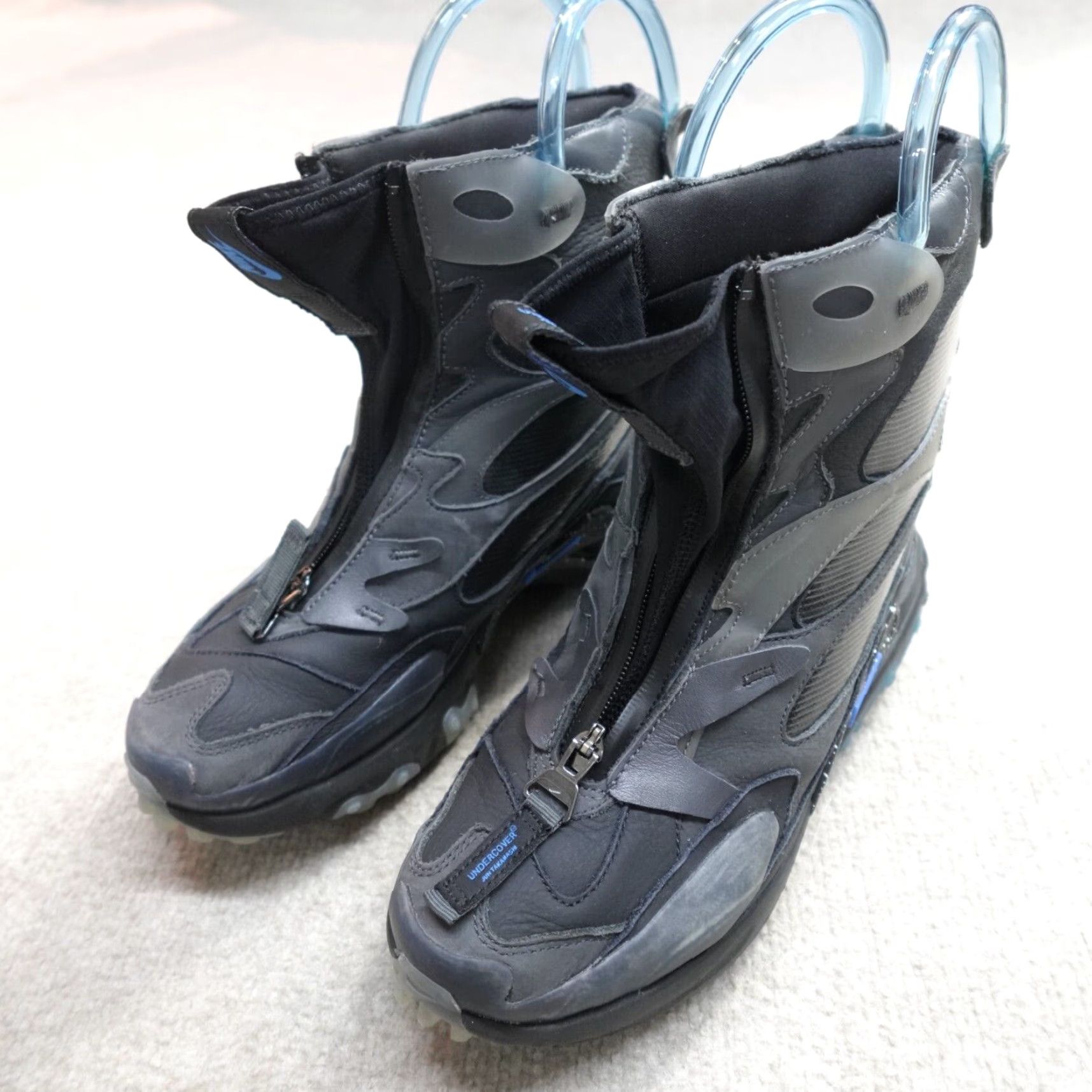 Nike VINTAGE Nike React Sneakers Mens Womens Black 7.5 8.5 Jun Takahashi NEW Size US 8 / IT 38 - 2 Thumbnail