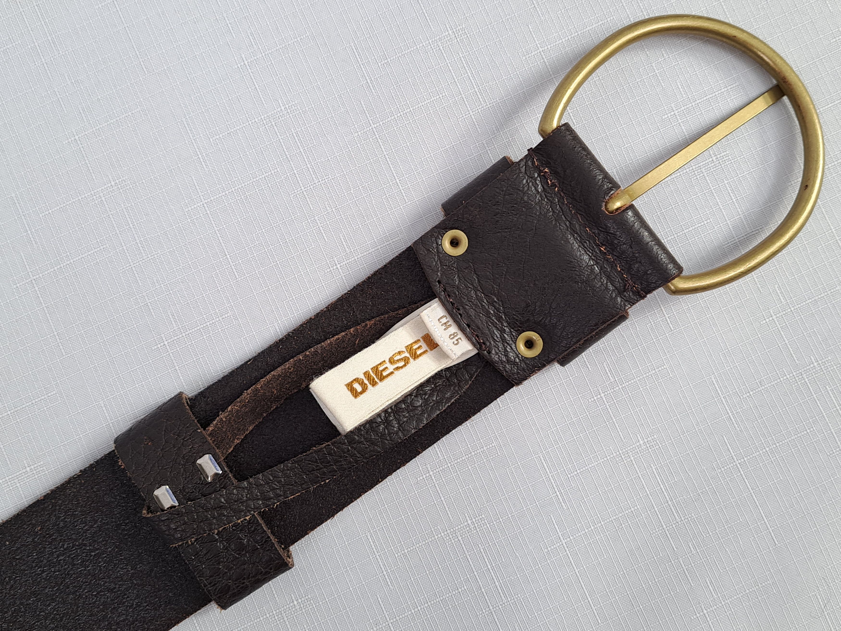Diesel Diesel cow leather brown belt. Size ONE SIZE - 8 Thumbnail