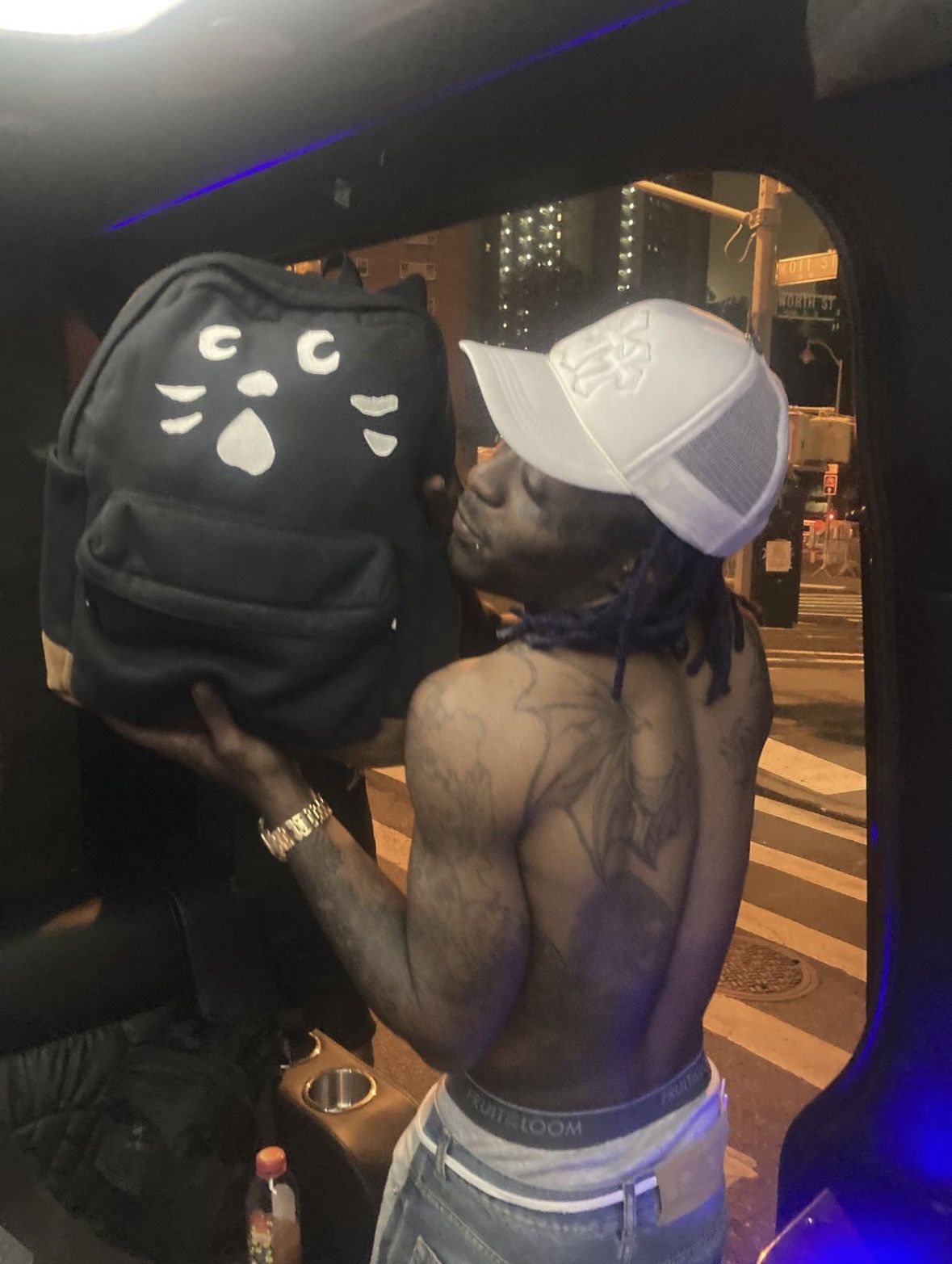 Ne-net issey miyake logo backpack