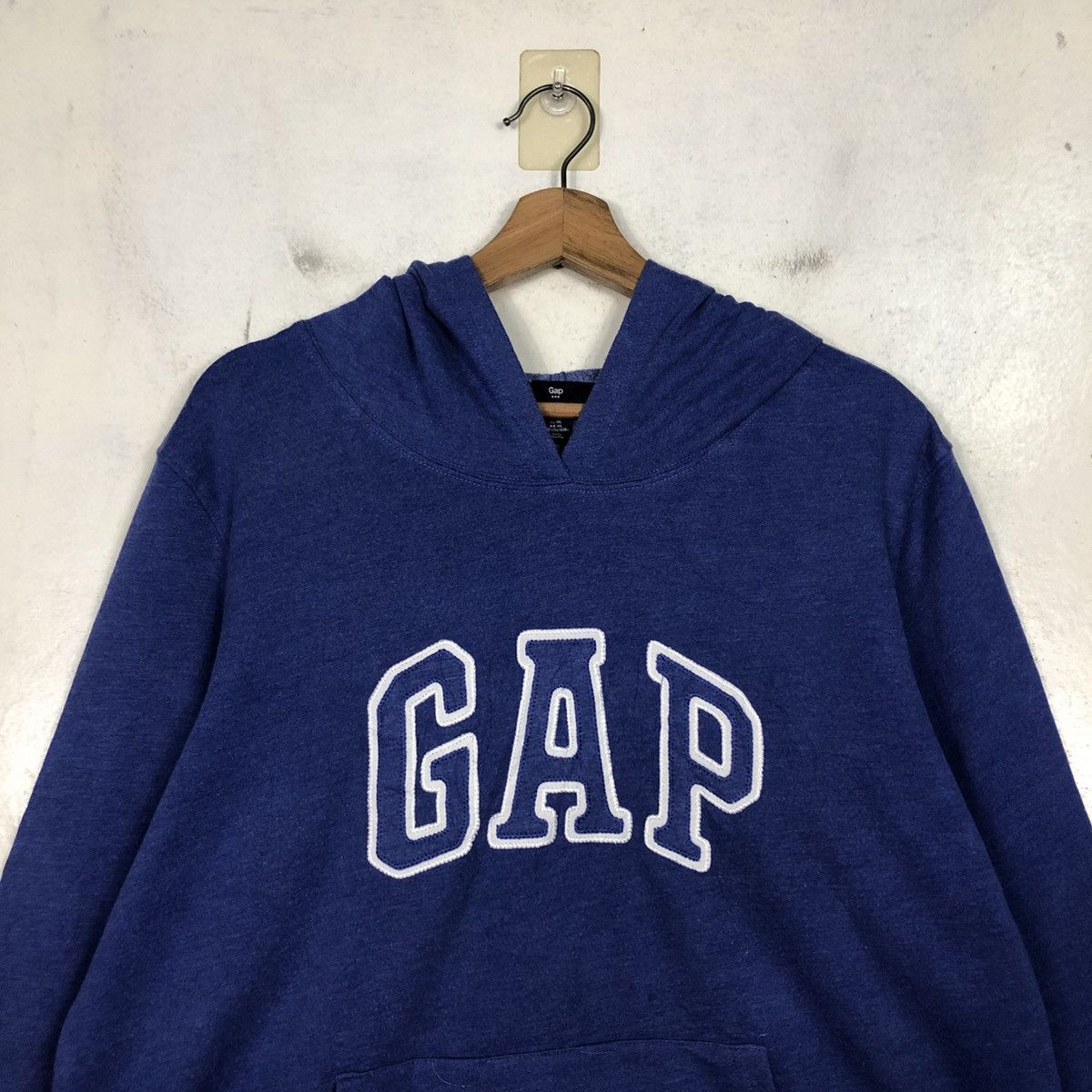 📌Vintage Hoodie Pull Over Sweater Gap Spell Out Big Logo