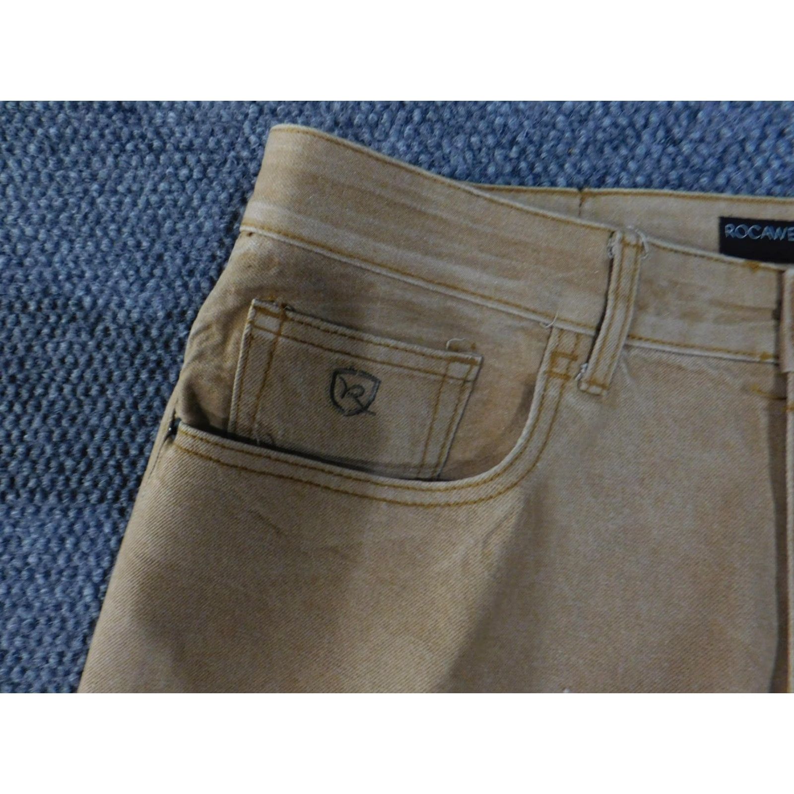 Rocawear Rocawear Jeans Mens 40 Classic Fit Straight Leg Five Pocket Casual Cotton Blend Denim Pants Waist 40 Inseam 32 Brown Size US 40 / EU 56 - 4 Thumbnail