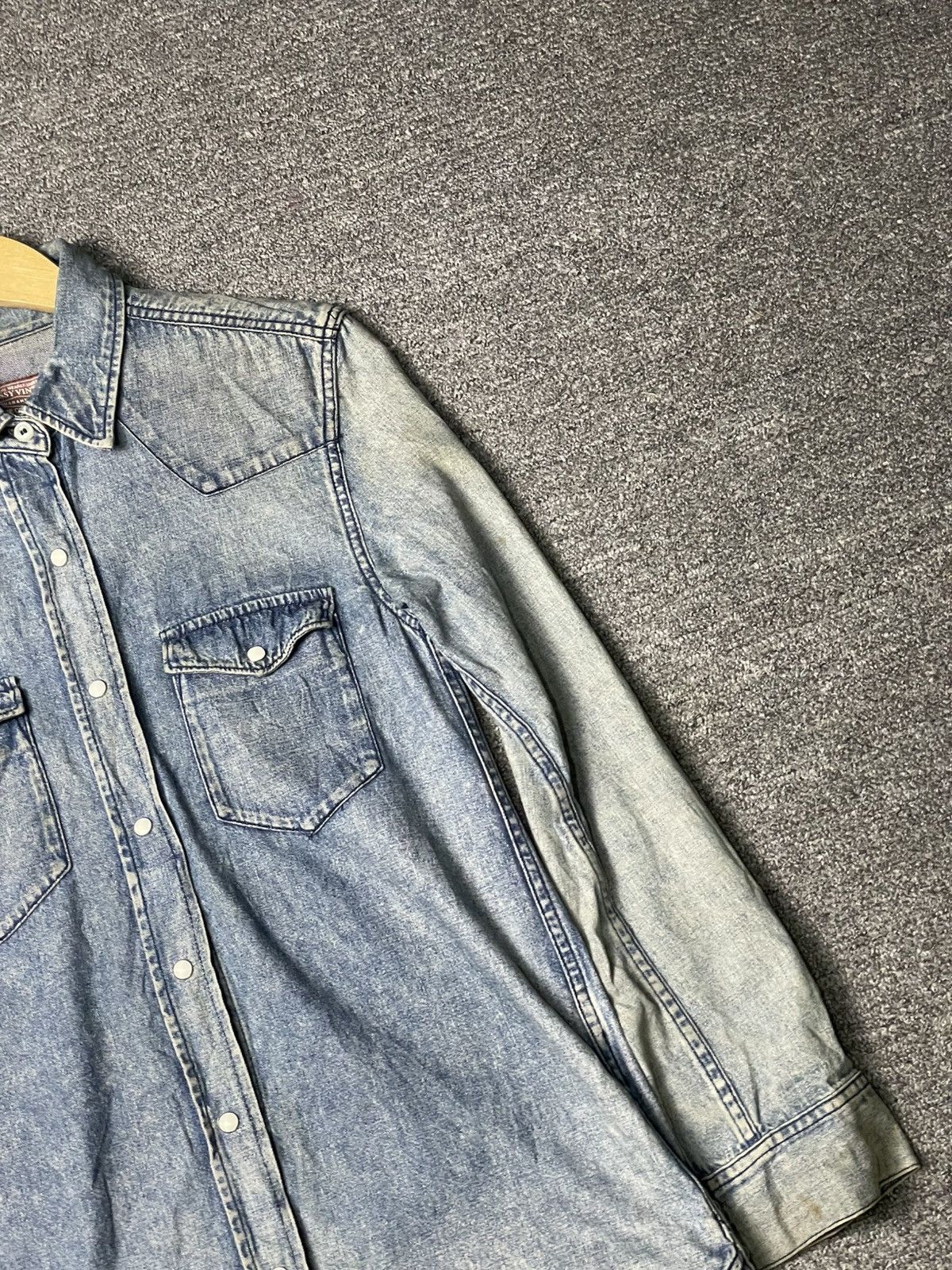 Japanese Brand × Vintage Moussy Vintage Casual Denim Button Up Shirts (93) Size US XXS / EU 40 - 3 Thumbnail