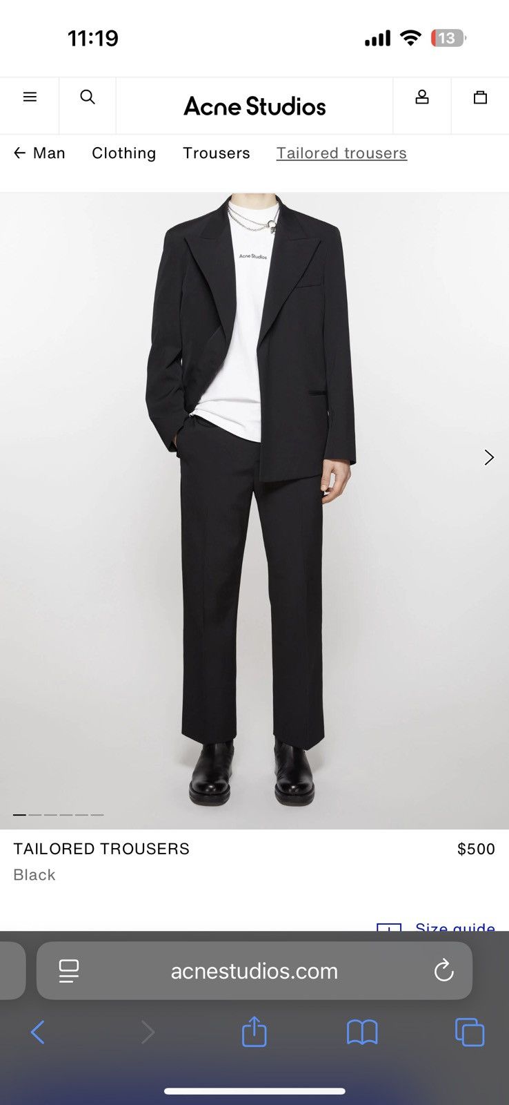 Acne Studios Acne Studios Wide Leg Trousers Size US 32 / EU 48 - 6 Thumbnail