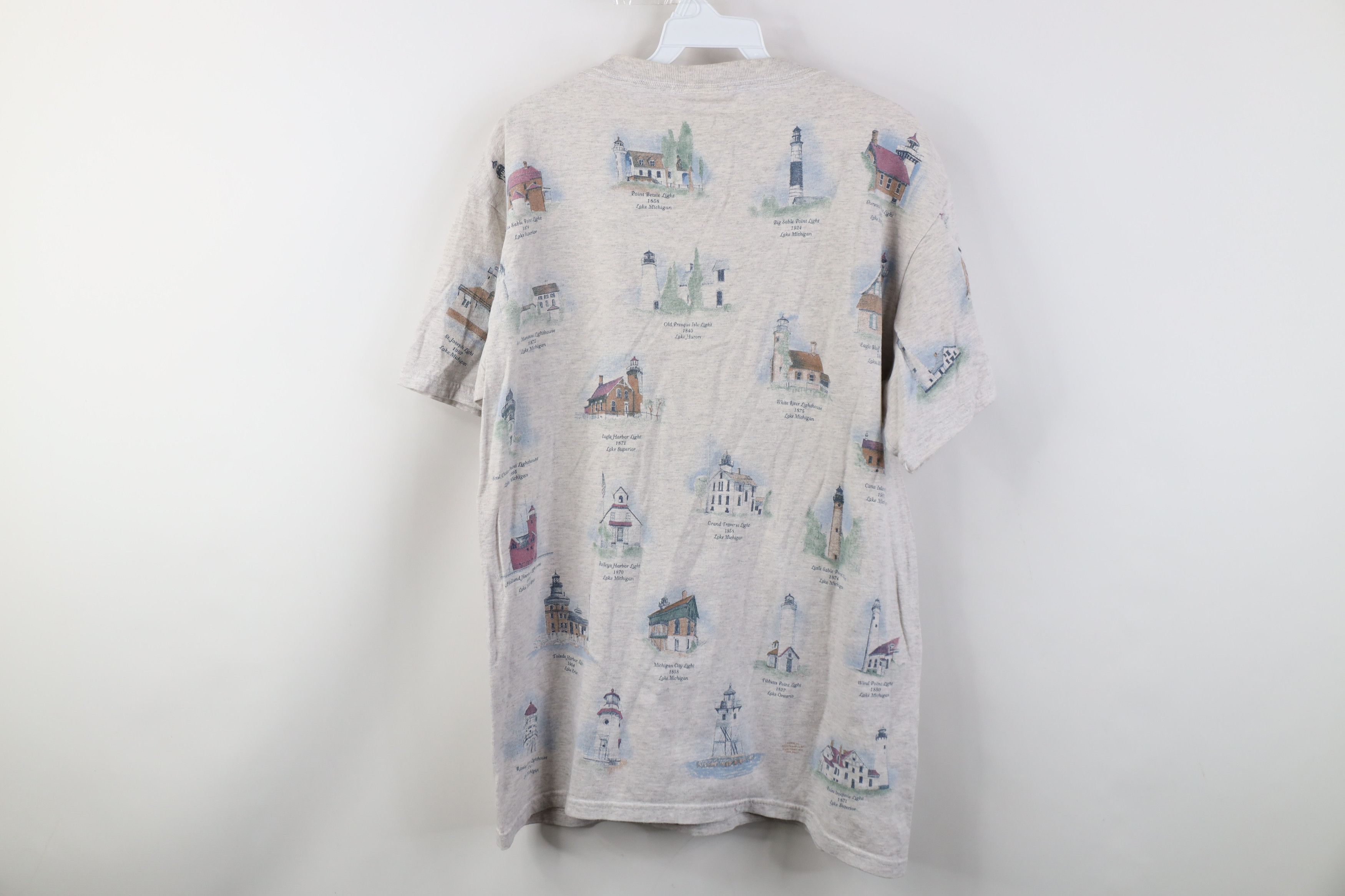 Vintage Vintage 90s Streetwear Lighthouse All Over Print T-Shirt USA Size M / US 6-8 / IT 42-44 - 12 Thumbnail