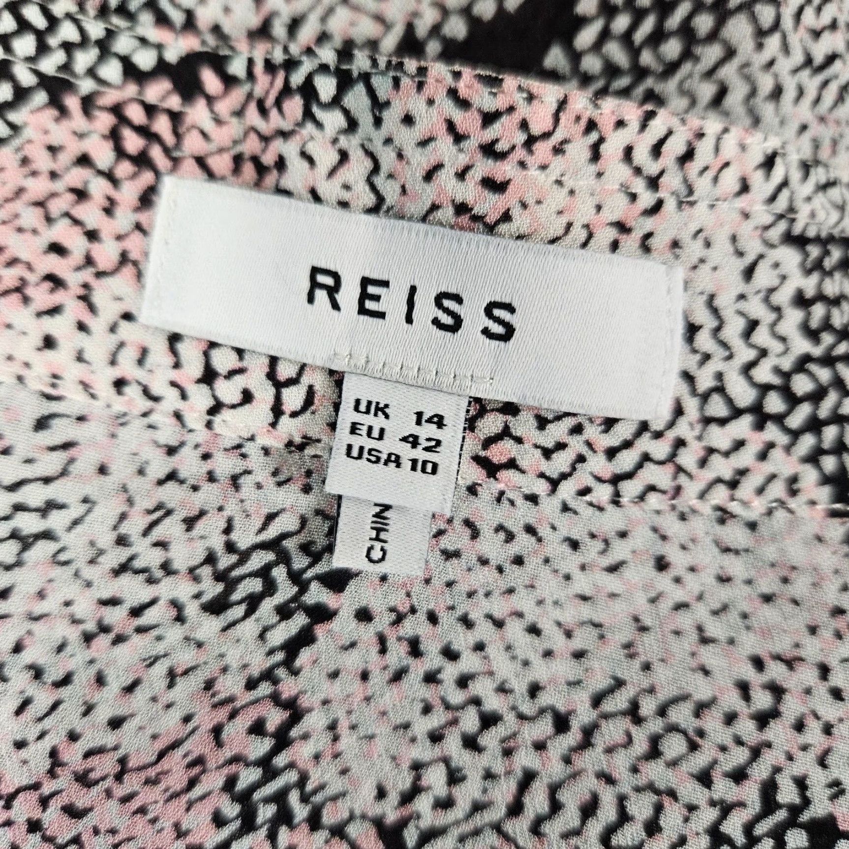 Reiss Reiss Blouse Womens Maggie Circle Print Sz 10 Long Sleeve Viscose Multicolor Black Pink Popular Keywords 90s Theme Womens Size L / US 10 / IT 46 - 6 Thumbnail